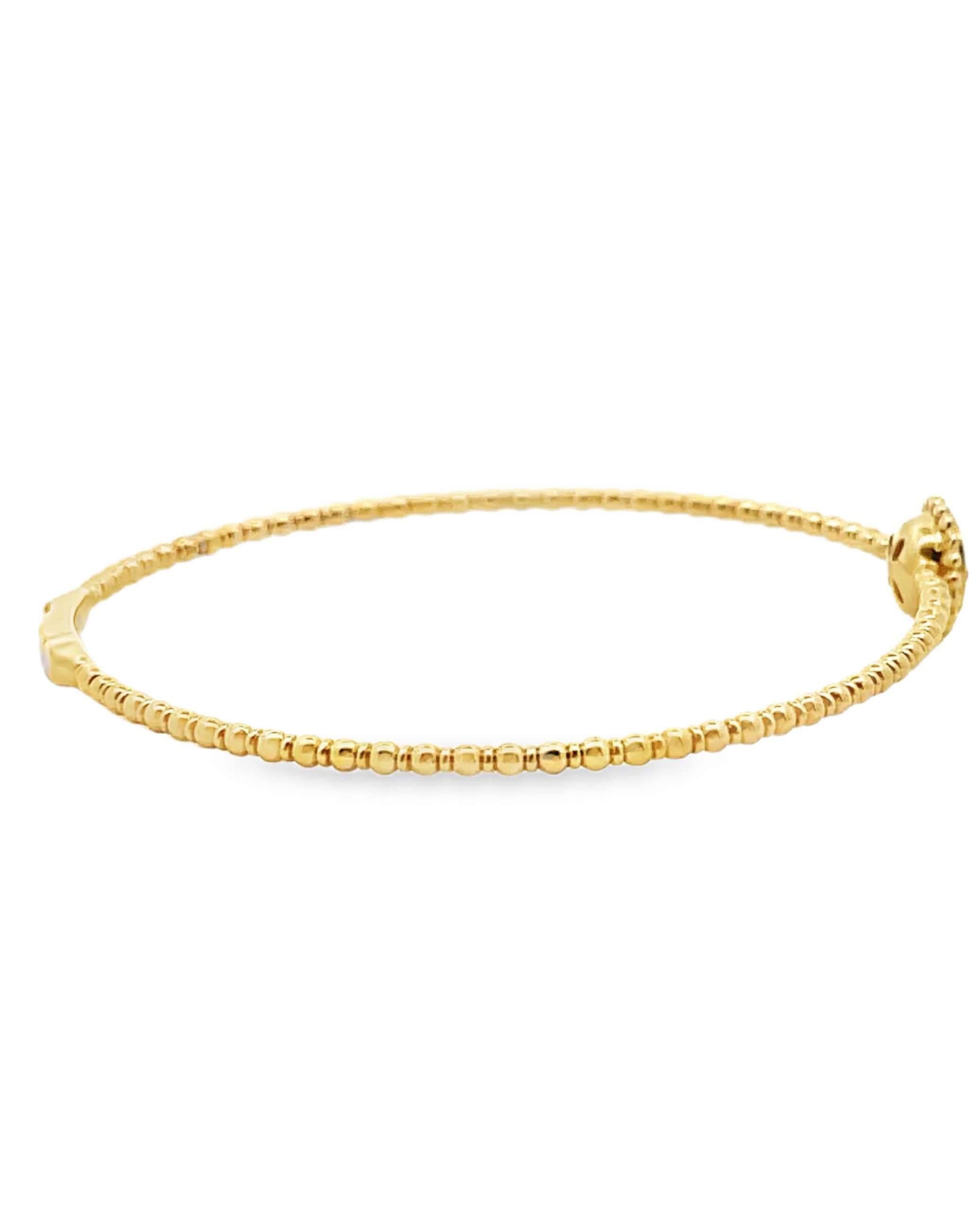 14K Yellow Gold Diamond Bangle Bracelet