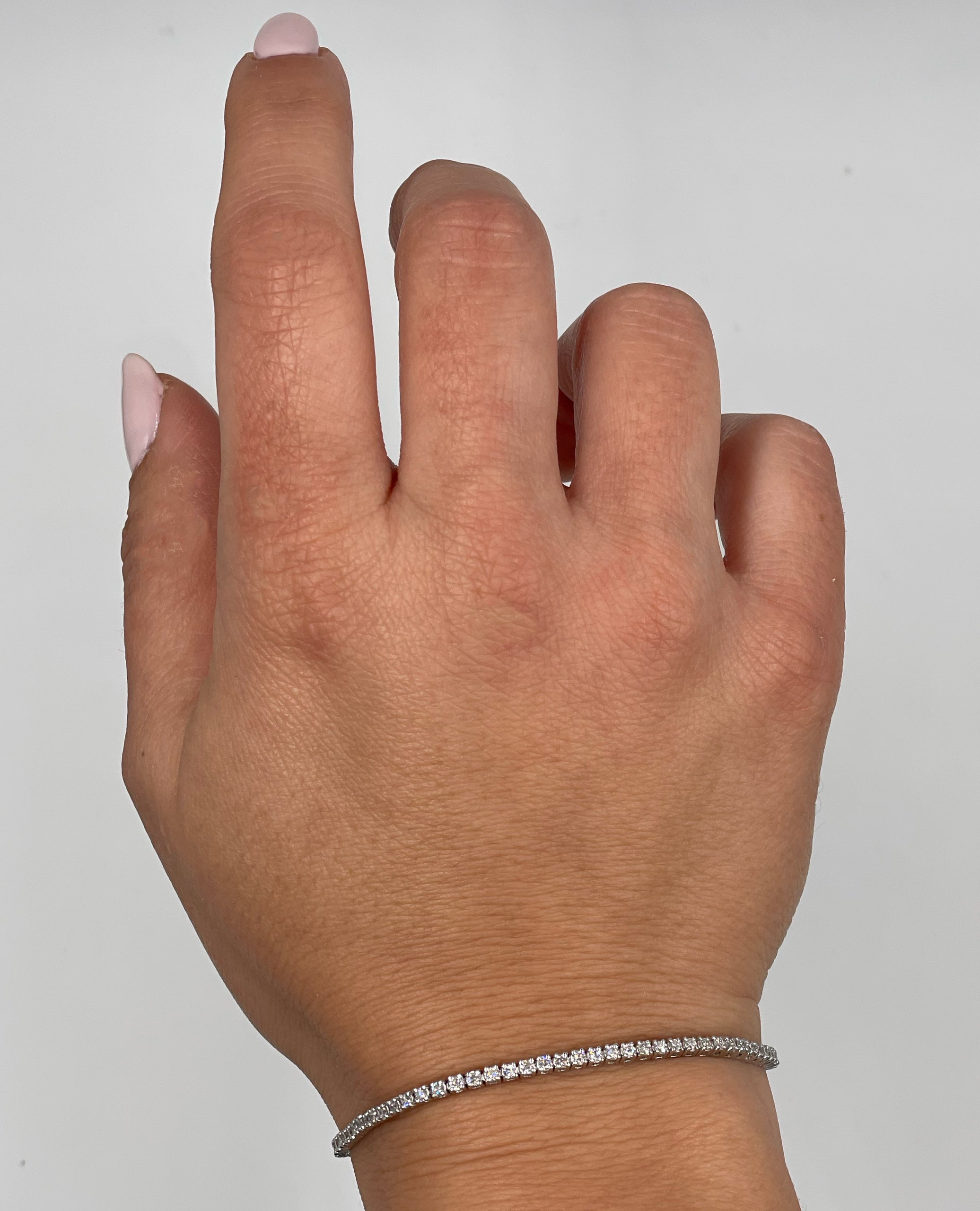 14K White Gold Tennis Bracelet
