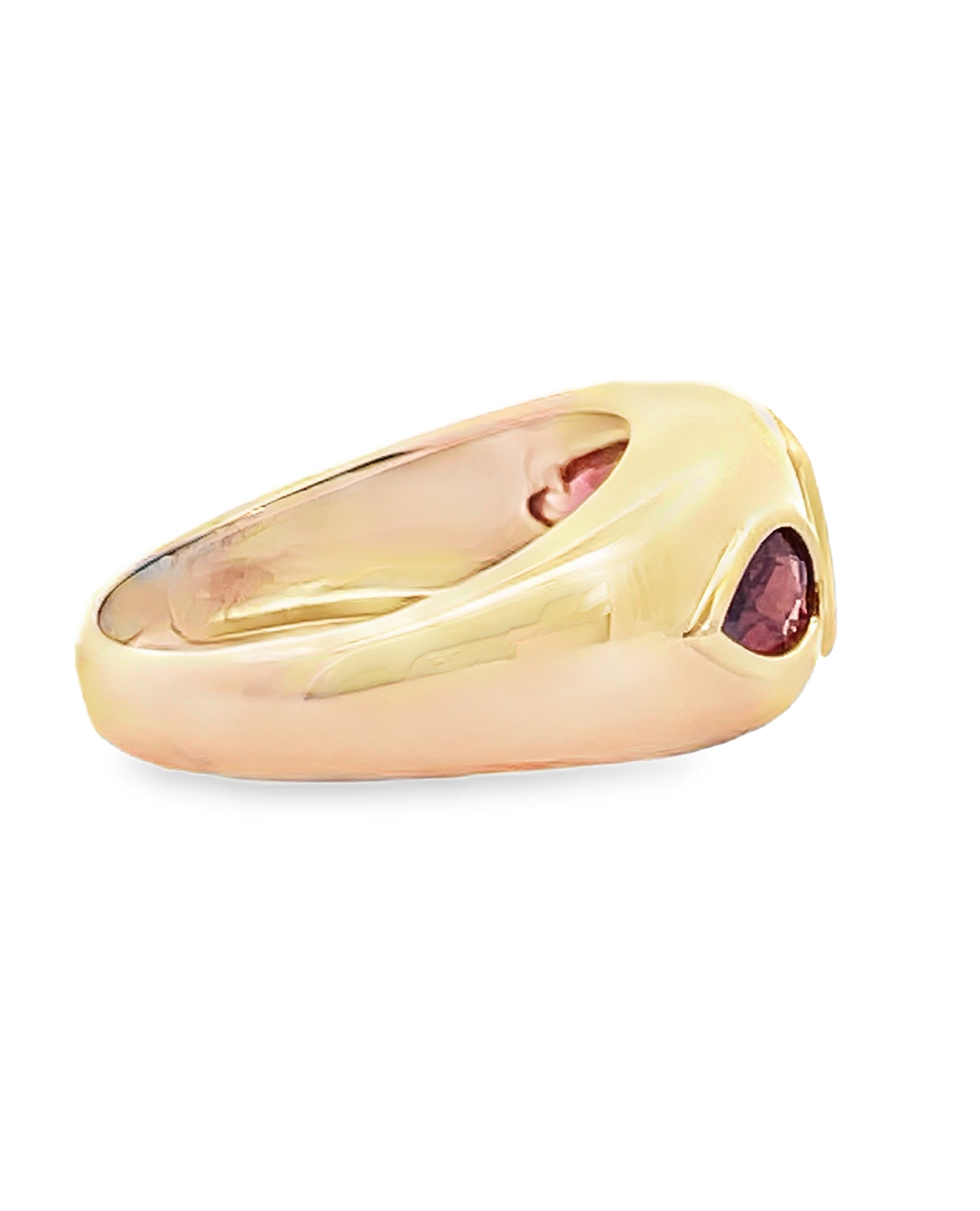 14K Yellow Gold Garnet Ring