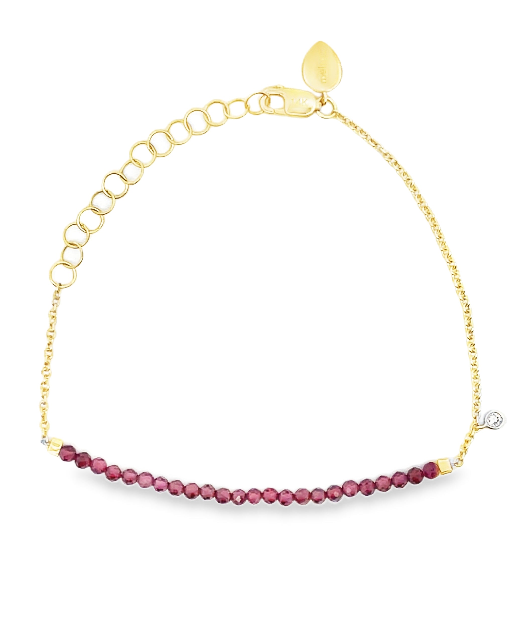 Meira T 14K Yellow Gold Garnet Bracelet