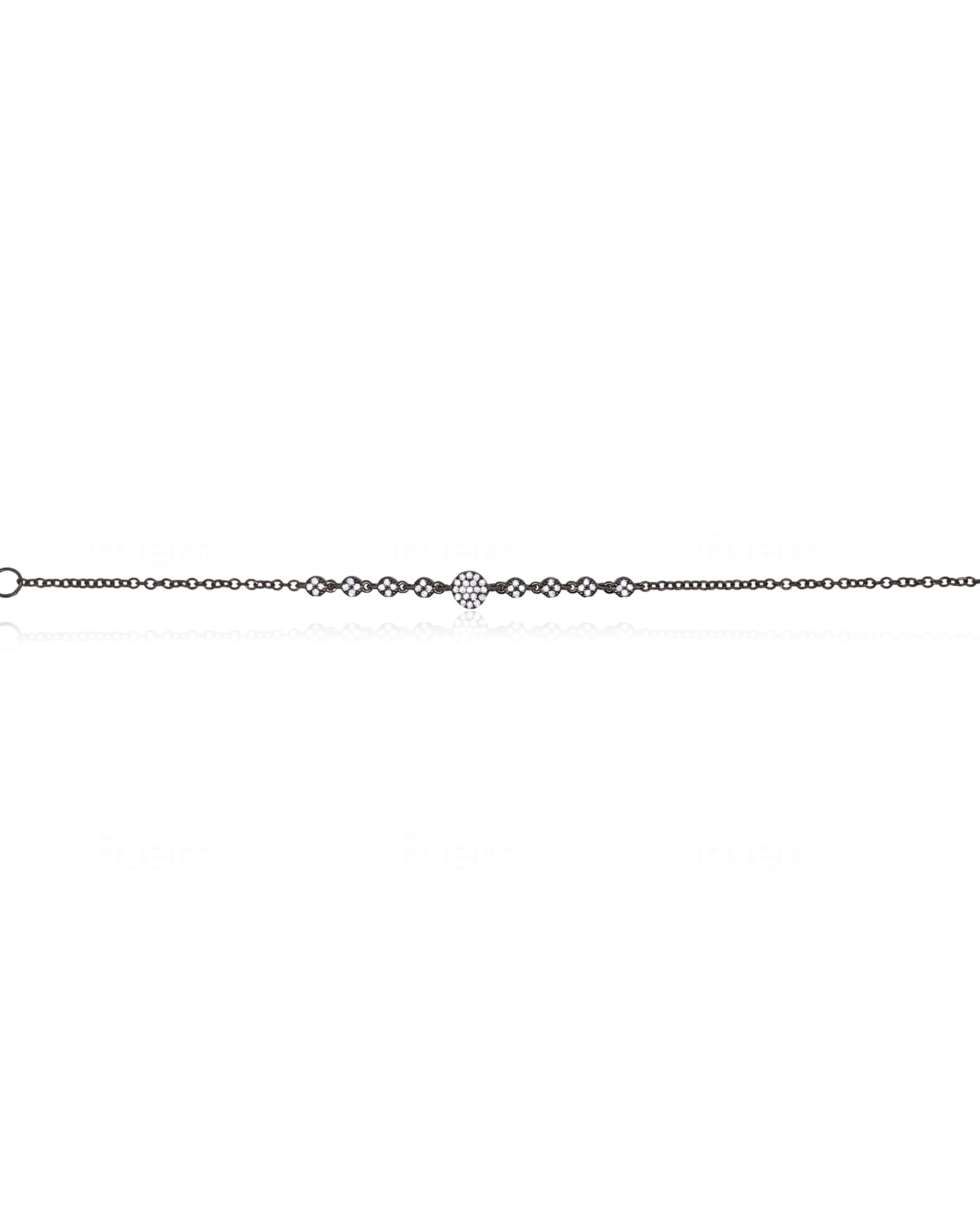 Meira T 14K White Gold & Black Rhodium Plated Diamond Bracelet