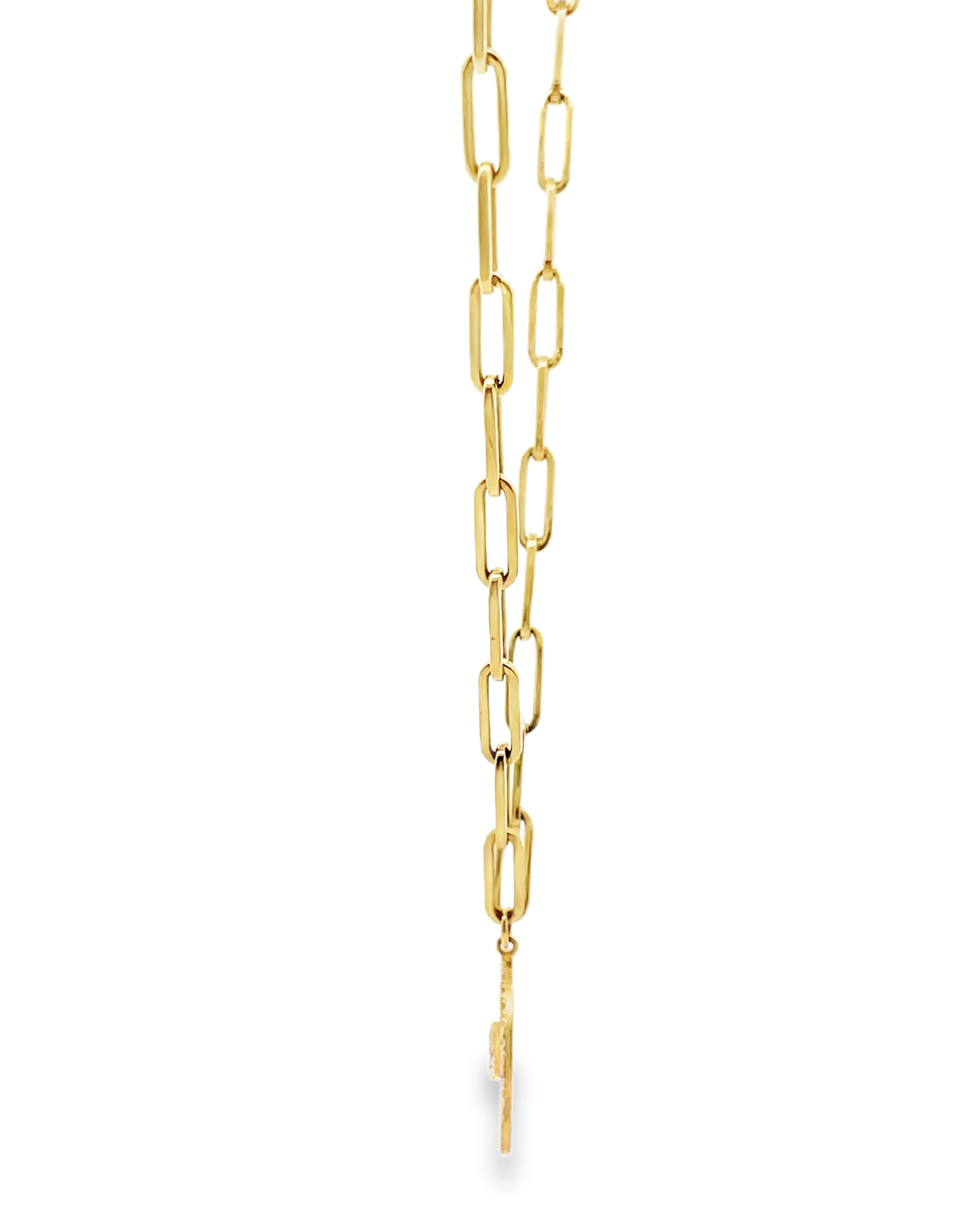 Meira T 14K Yellow Gold Paperclip Chain Evil Eye Necklace