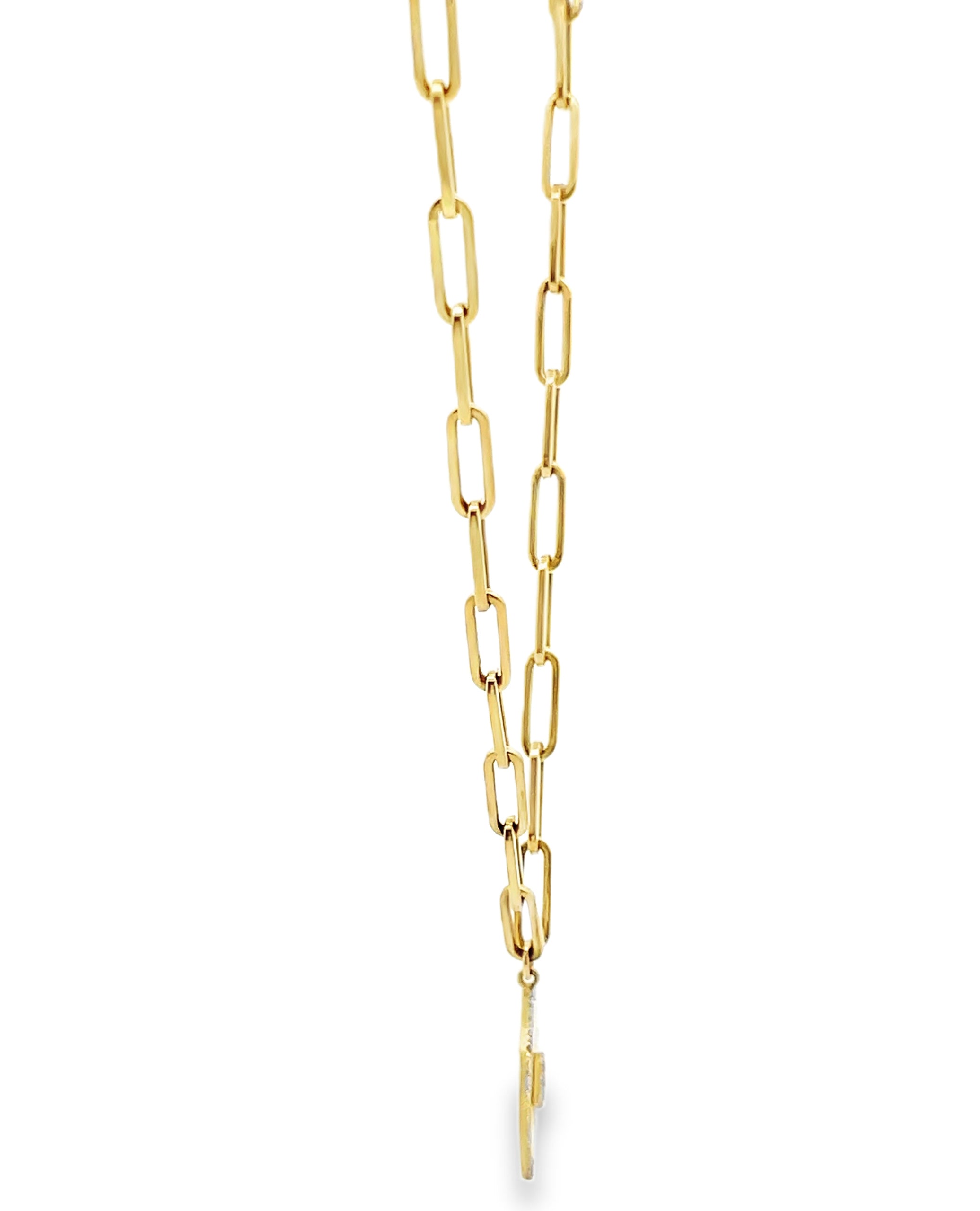 Meira T 14K Yellow Gold Paperclip Chain Evil Eye Necklace