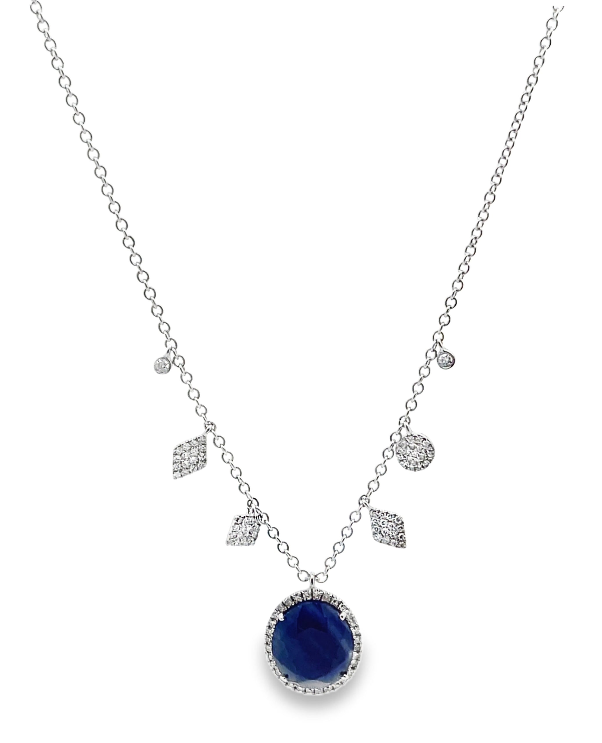 Meira T 14K White Gold Sapphire & Diamond Necklace