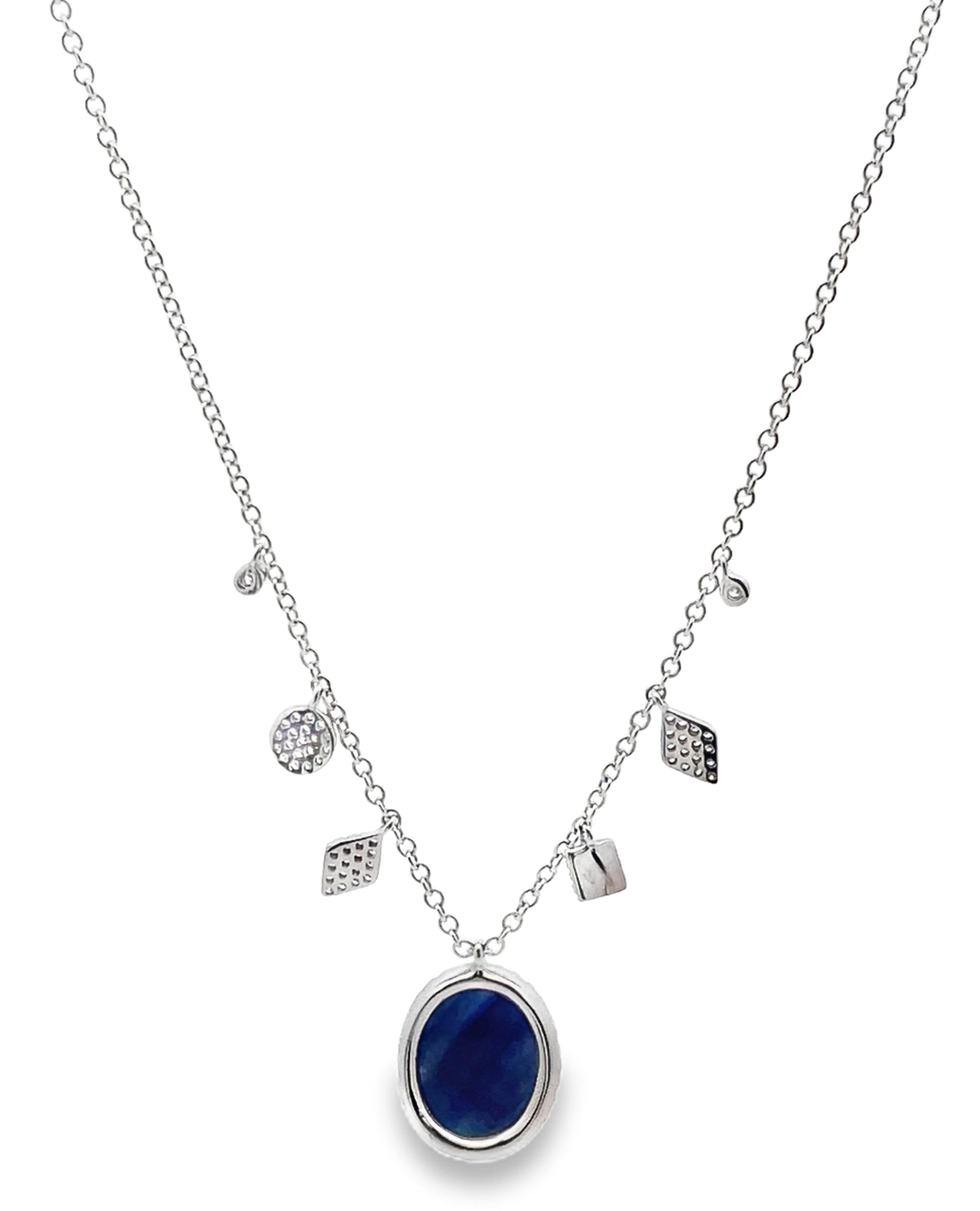 Meira T 14K White Gold Sapphire & Diamond Necklace
