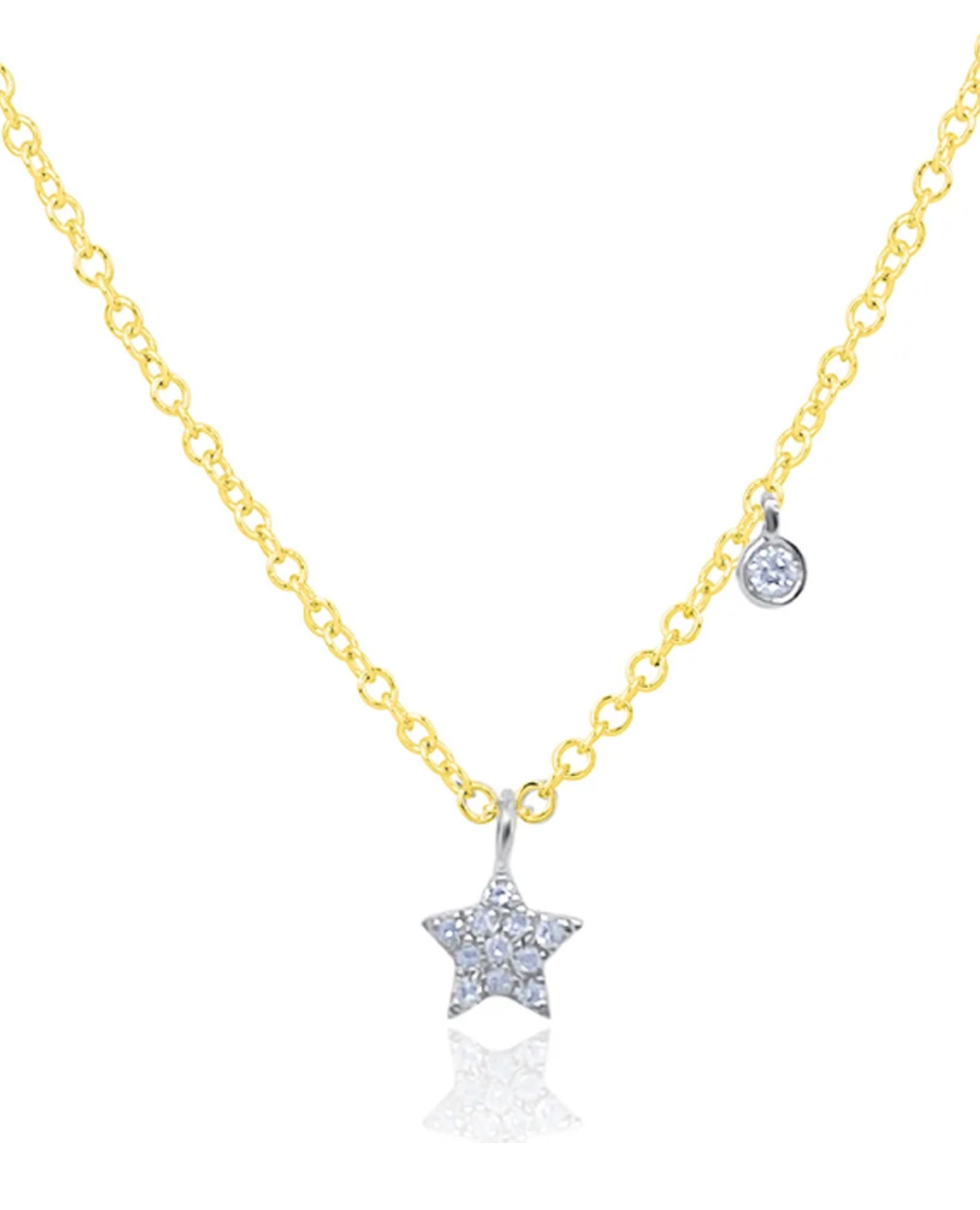 Meira T. 14K Yellow Gold Diamond Mini Star Necklace