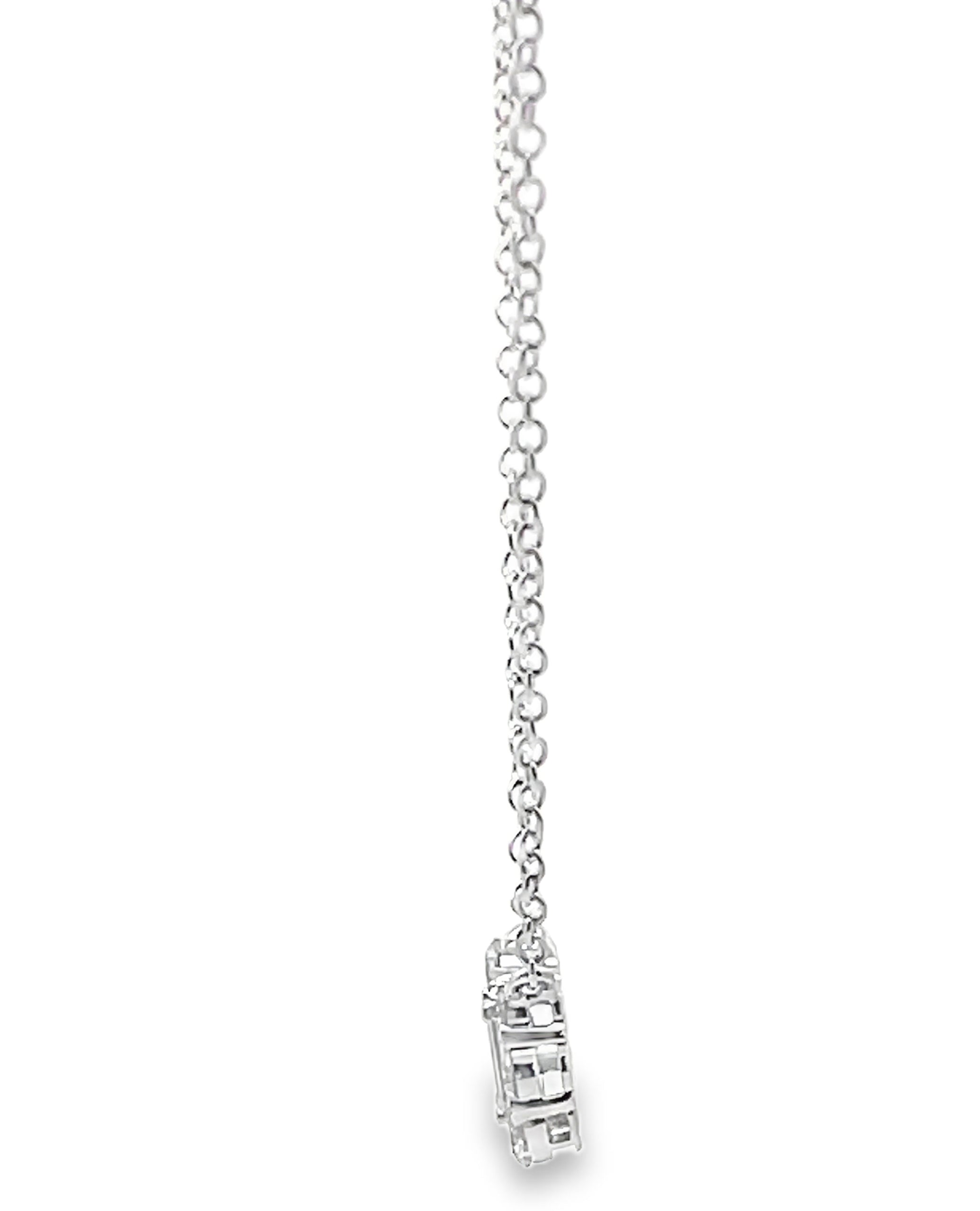 18K White Gold Diamond Pendant Necklace