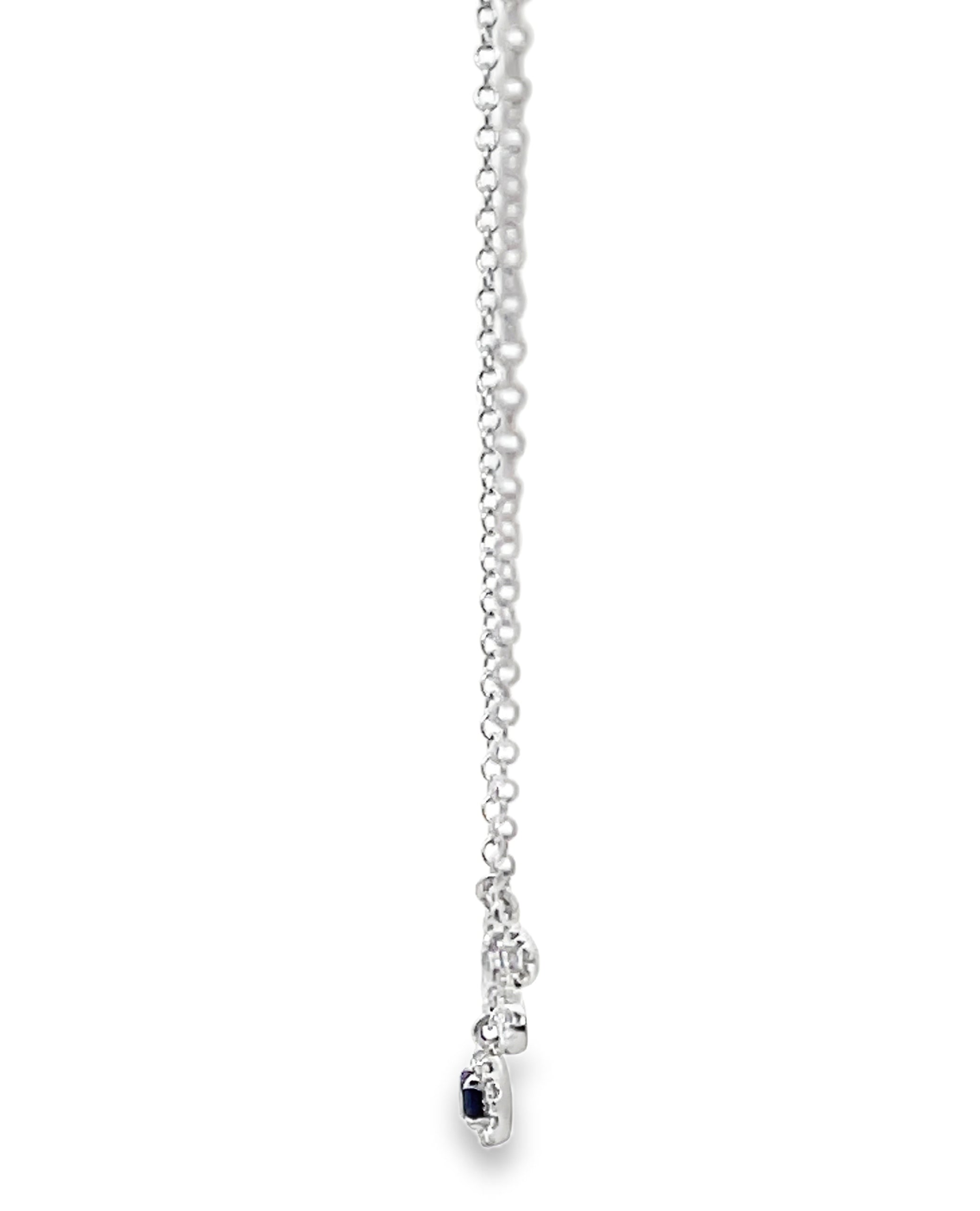 Meira T N12531/WB 14K White Gold Sapphire Necklace