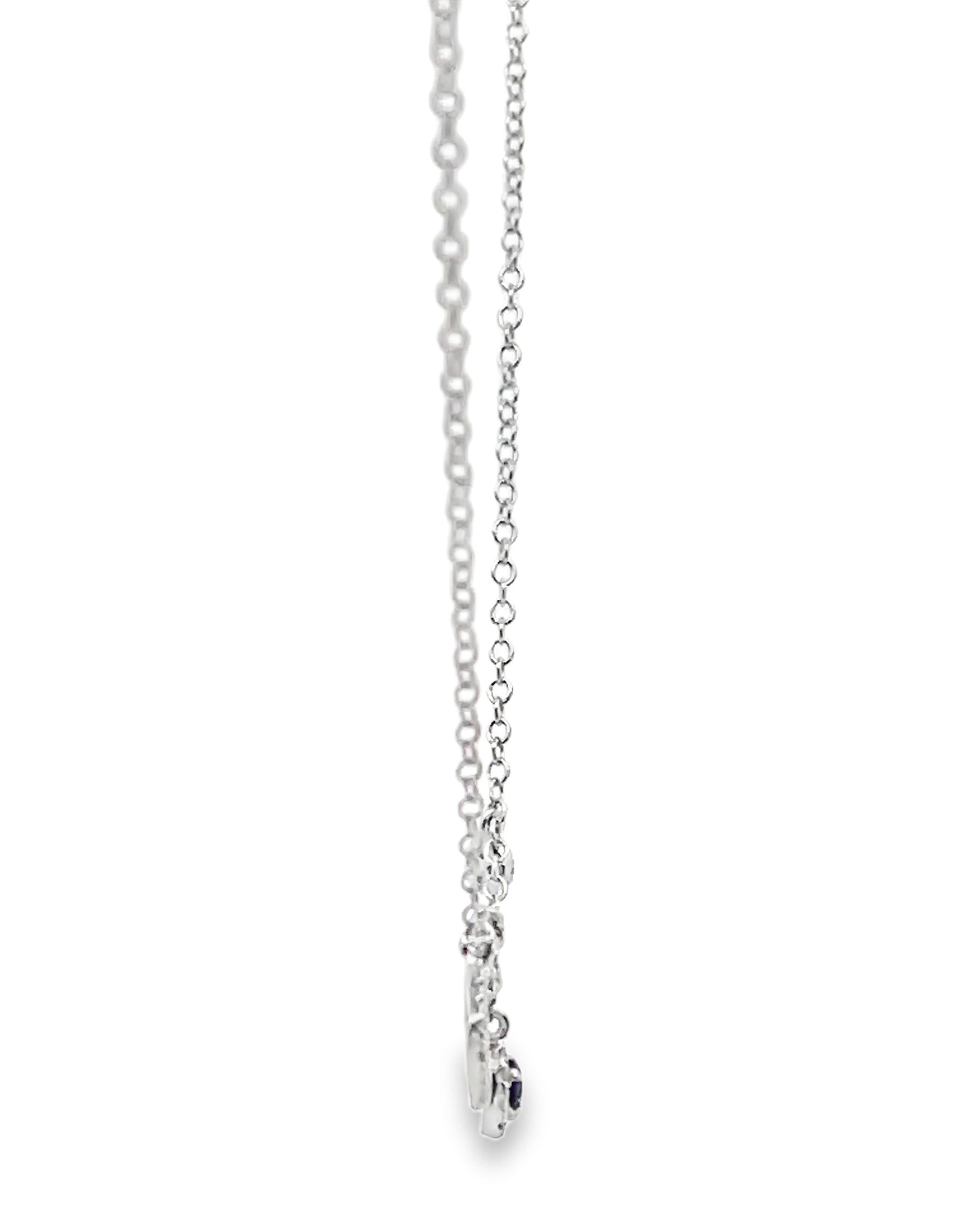 Meira T N12531/WB 14K White Gold Sapphire Necklace