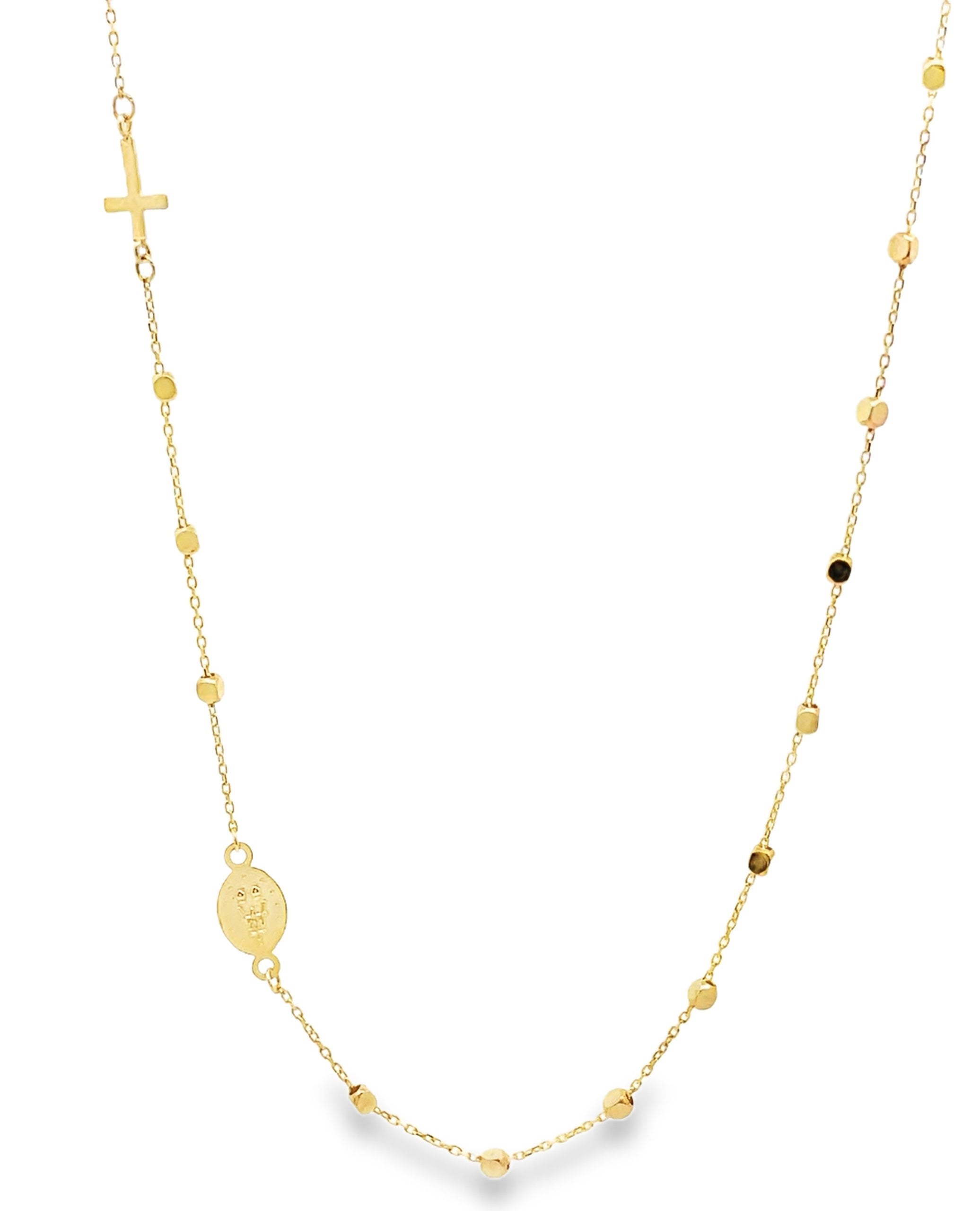 14K Yellow Gold Rosary Necklace