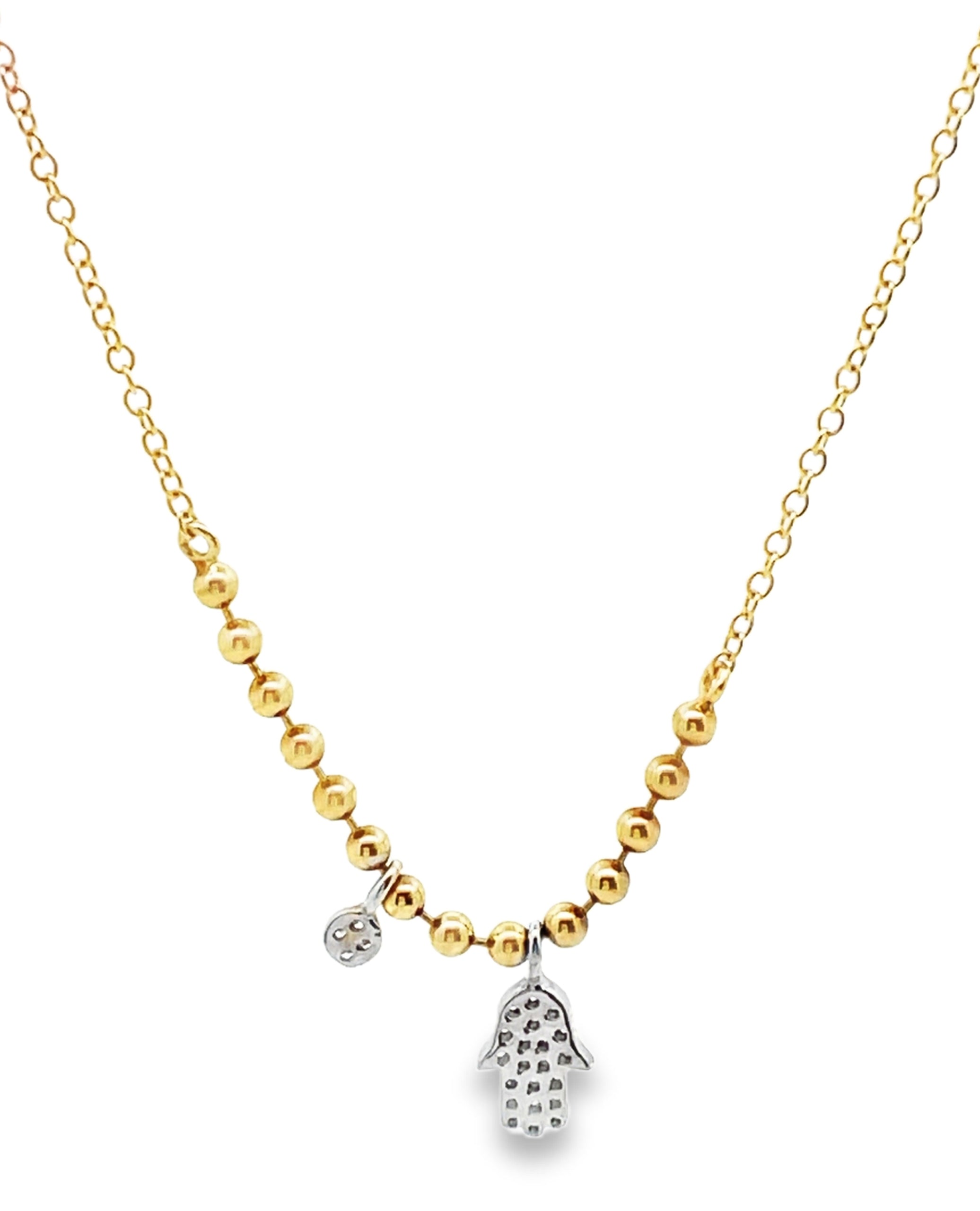 Meira T. 14K Yellow Gold Mini Hand of God Pendant Necklace