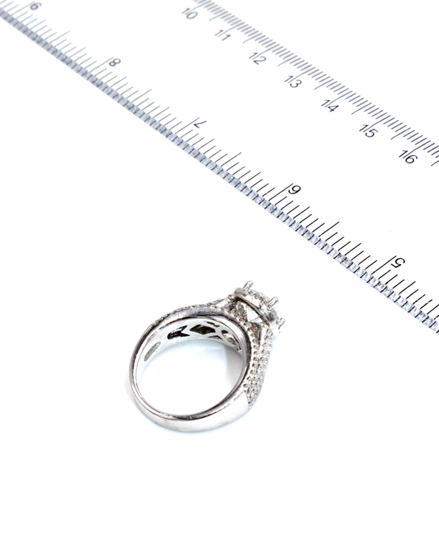 Vanna K 18AR9886DCZ Engagement Ring Diamond Setting for Round Center Stone