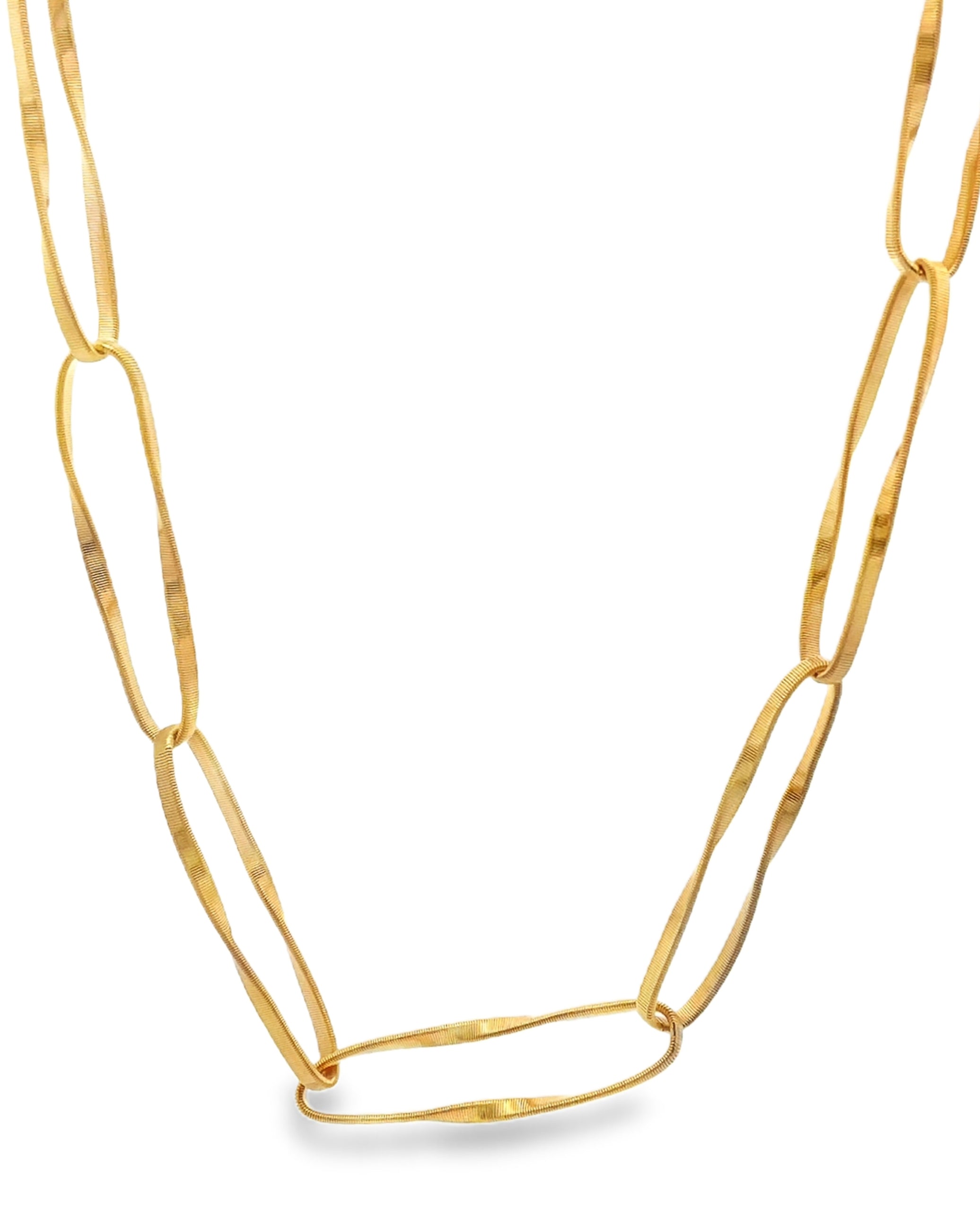 18K Yellow Gold Large Open Twisted Link Chain