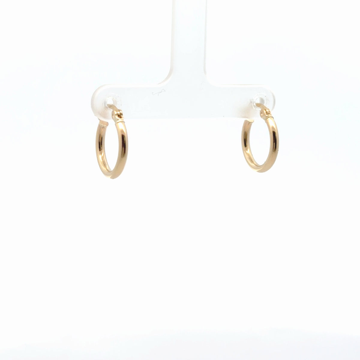14K yellow gold hoop earrings - 1.10 grams