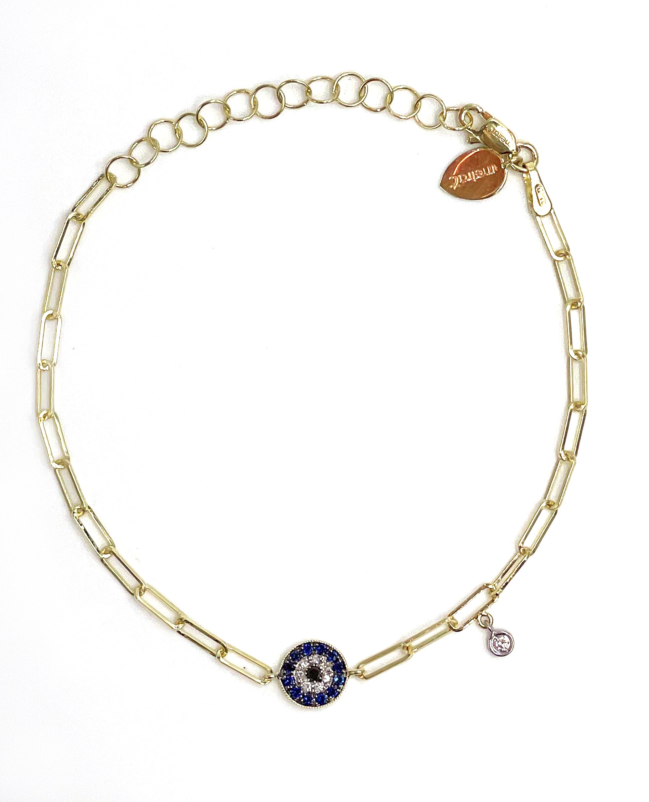 Meira T. 1B6996/TT 14K Eye Paperclip Bracelet