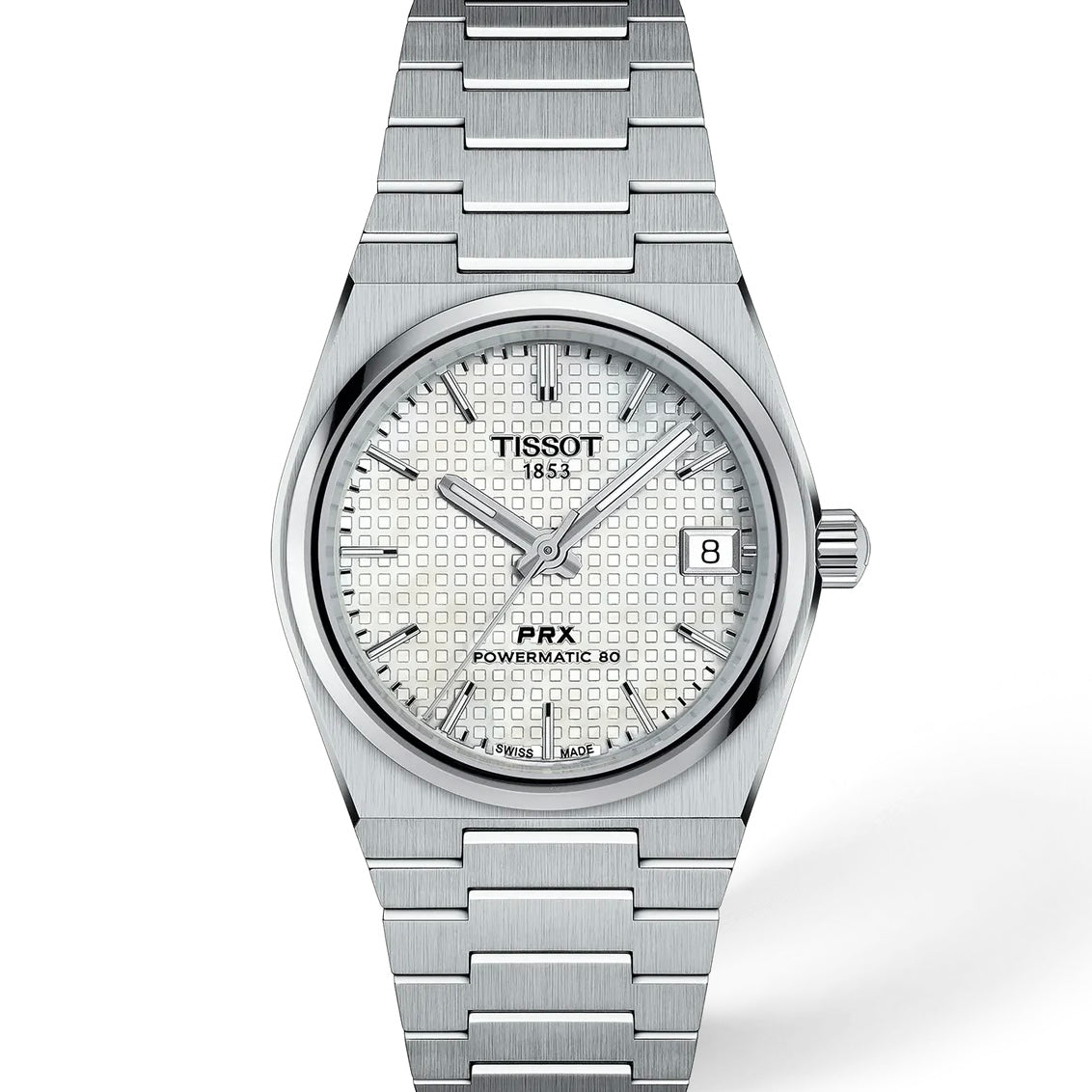 Tissot T137.207.11.111.00 PRX 35mm Swiss Automatic Watch with Mother of Pearl Dial, Powermatic 80