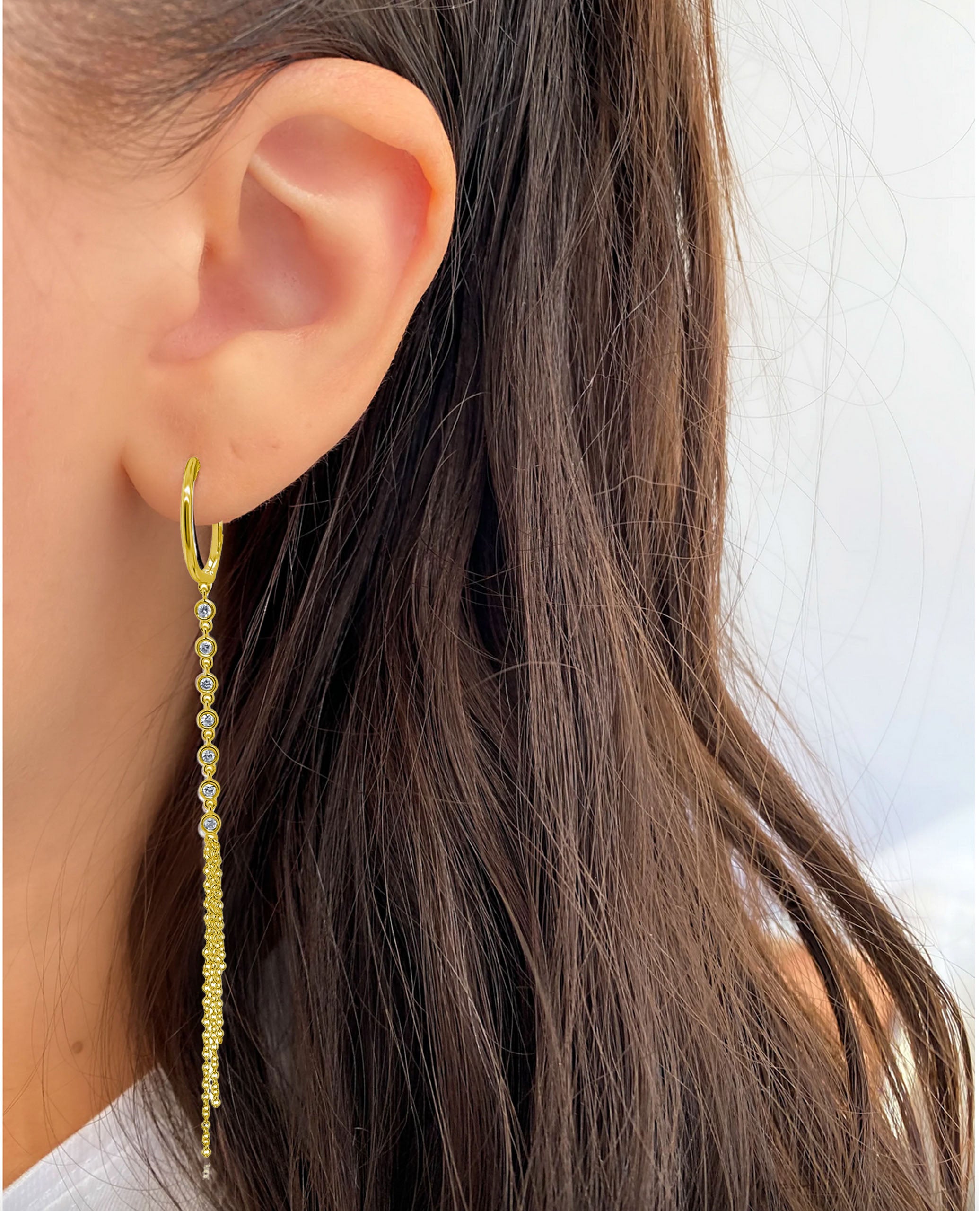 Meira T. 1E8505/Y 14K Yellow Gold Long Tassel Earrings