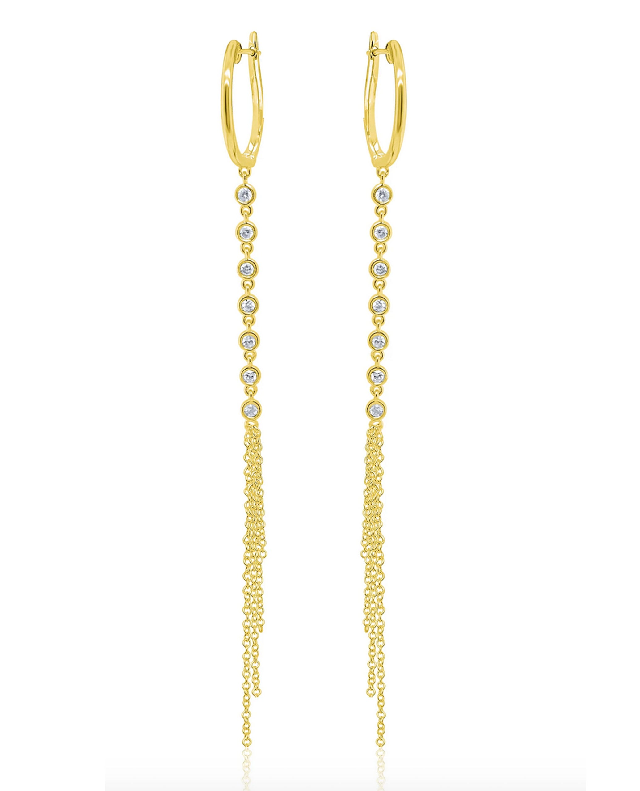 Meira T. 1E8505/Y 14K Yellow Gold Long Tassel Earrings
