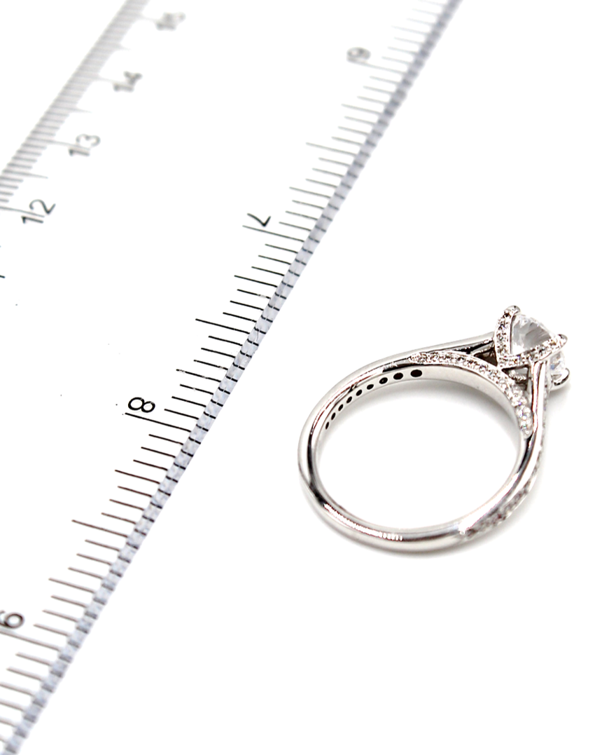 Ritani 1RZ2378AR 18K White Gold Engagement Ring
