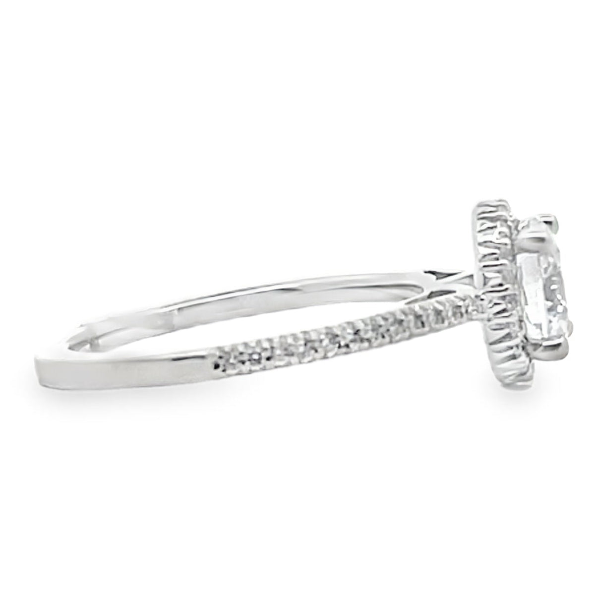 Ritani 1RZ3702 French-Set Halo Engagement Ring Setting for 6.5 Millimeter Round Center Stone