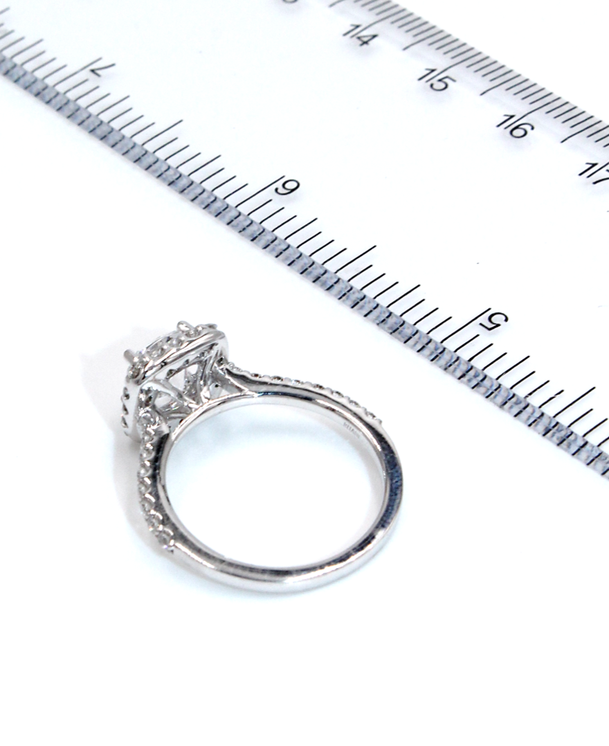 Ritani 1CUZ1321ER 14k White Gold Halo Engagement Ring