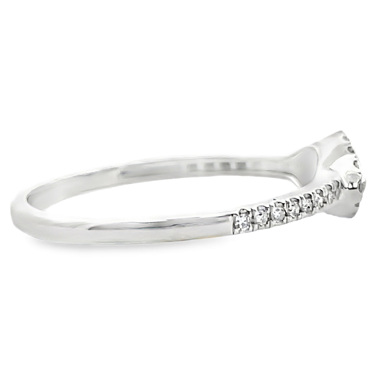 Meira T 1R4615/WE 14K White Gold Marquise Emerald & Diamond Ring