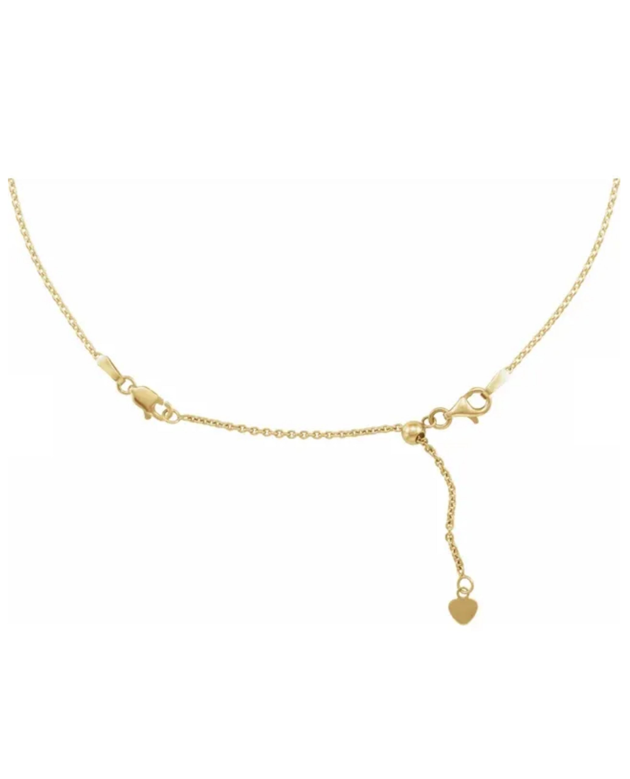 14K Yellow Gold Adjustable Chain Extender