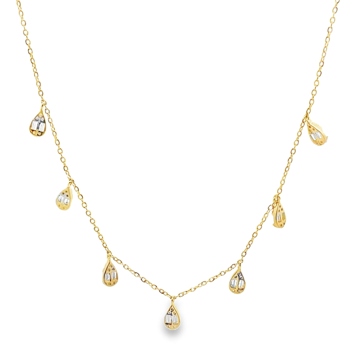 14K Yellow Gold Necklace With Diamonds Totaling 0.23 Carats