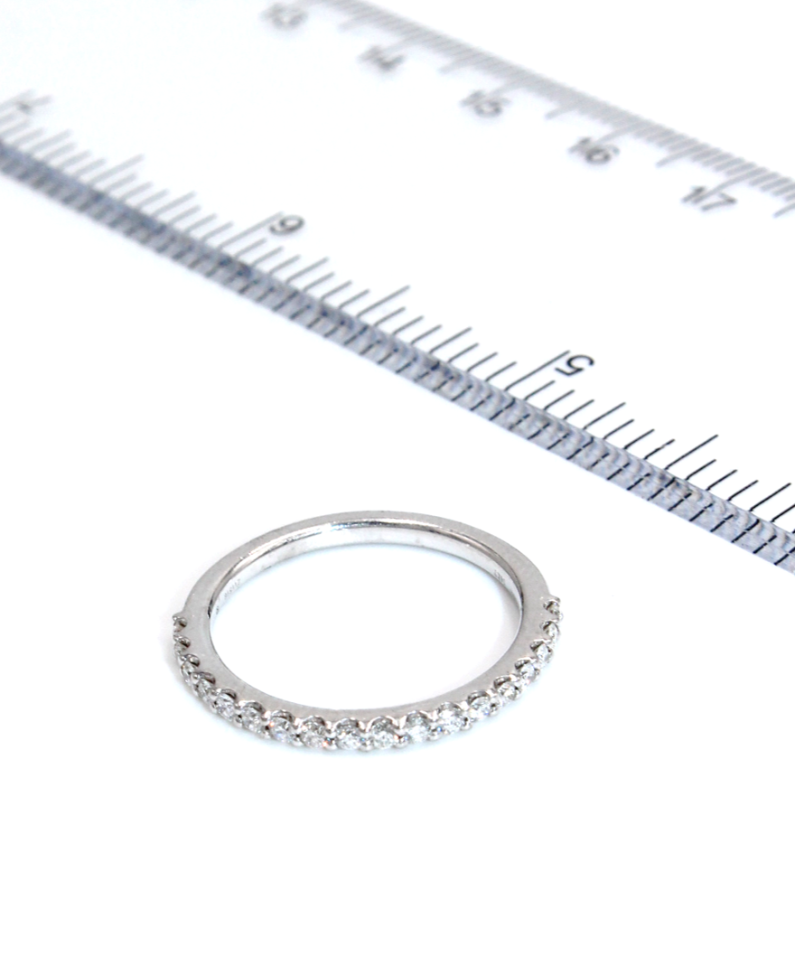 Ritani 21323 Half Way French-Set Band with Half Way Around Diamonds 0.28 Carats