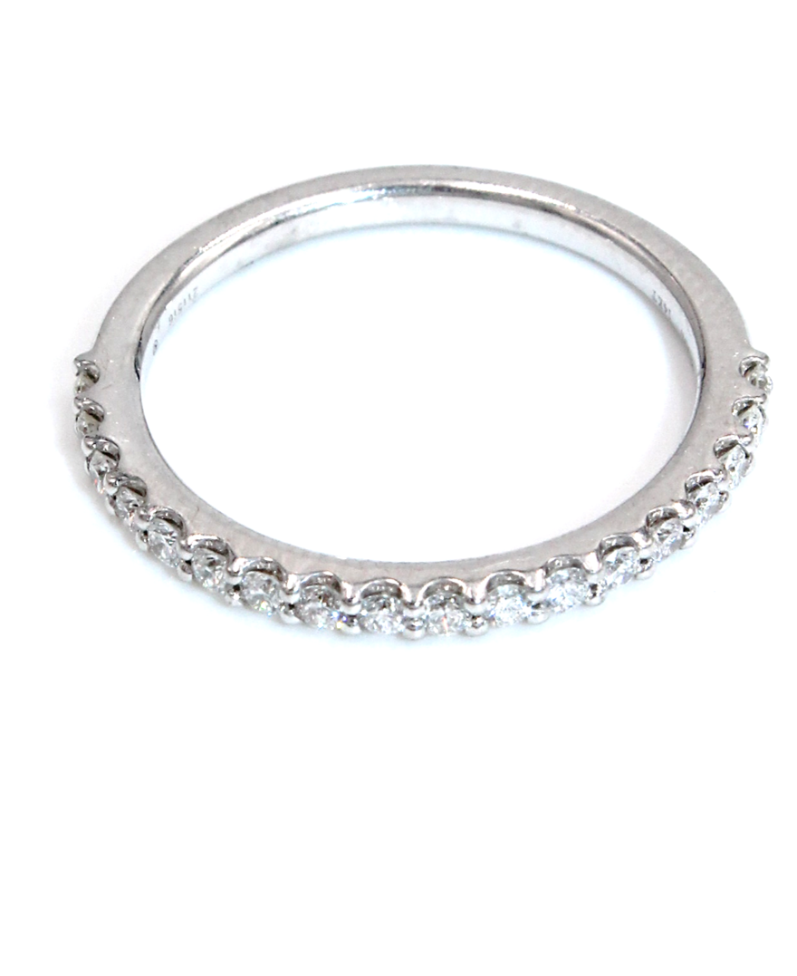 Ritani 21323 Half Way French-Set Band with Half Way Around Diamonds 0.28 Carats