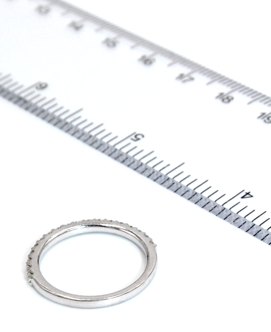 Ritani 21323 Half Way French-Set Band with Half Way Around Diamonds 0.28 Carats