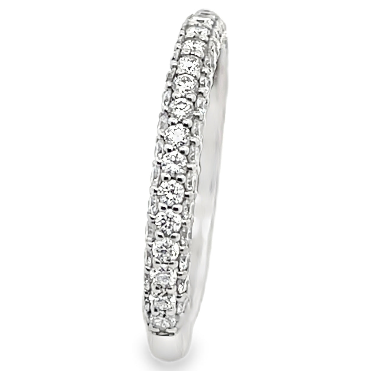 Ritani 21340CR "Masterwork" Collection 14K White Gold Pave Set Diamond Wedding Band 0.83 Carats