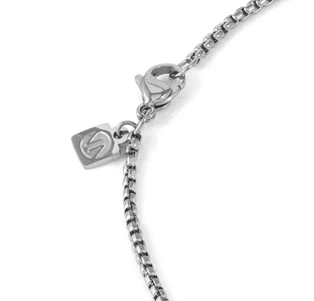 Nomination 028329/007 Strong Necklace Black and Silver with Black Diamond