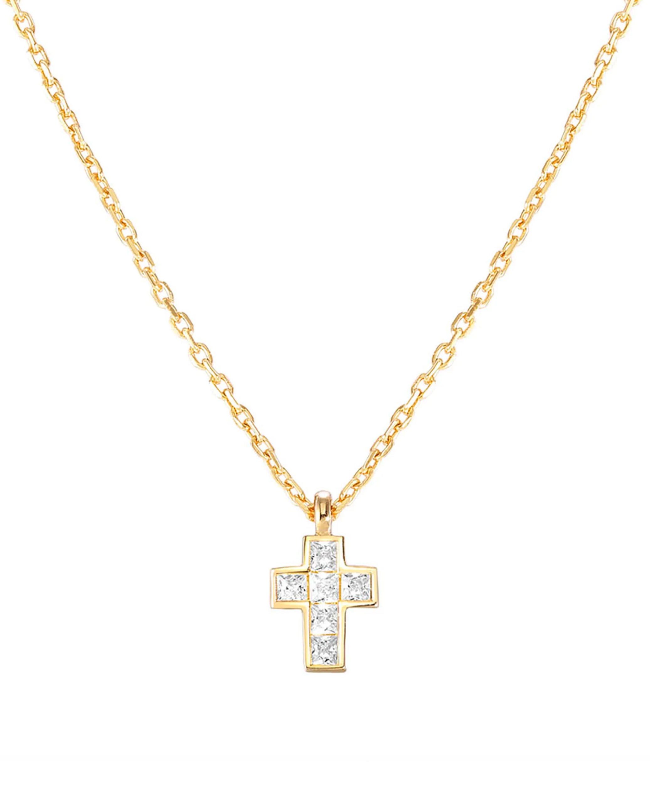 Nomination 240912/001 Carismatica Small Cross Necklace Gold Finish with CZ