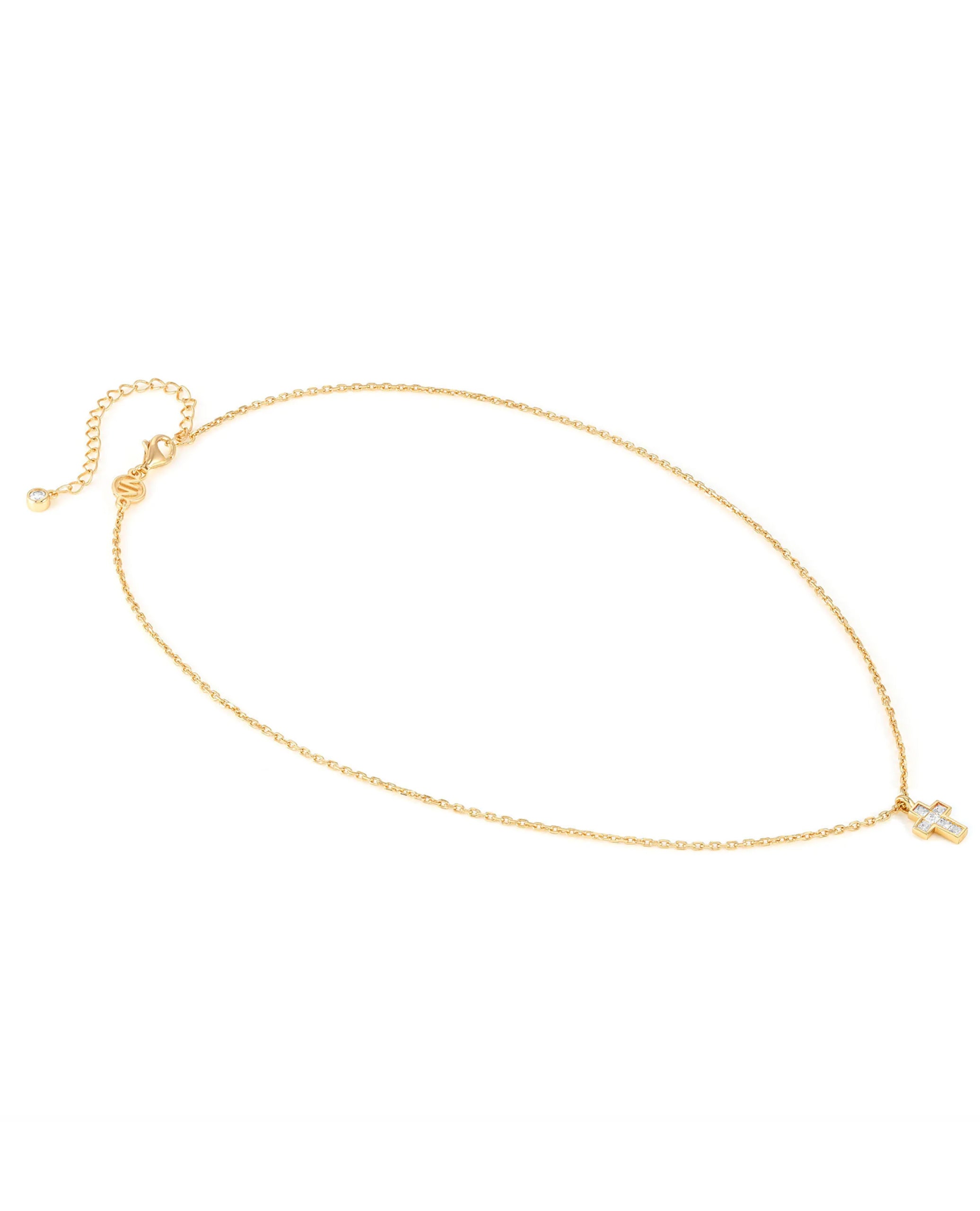 Nomination 240912/001 Carismatica Small Cross Necklace Gold Finish with CZ