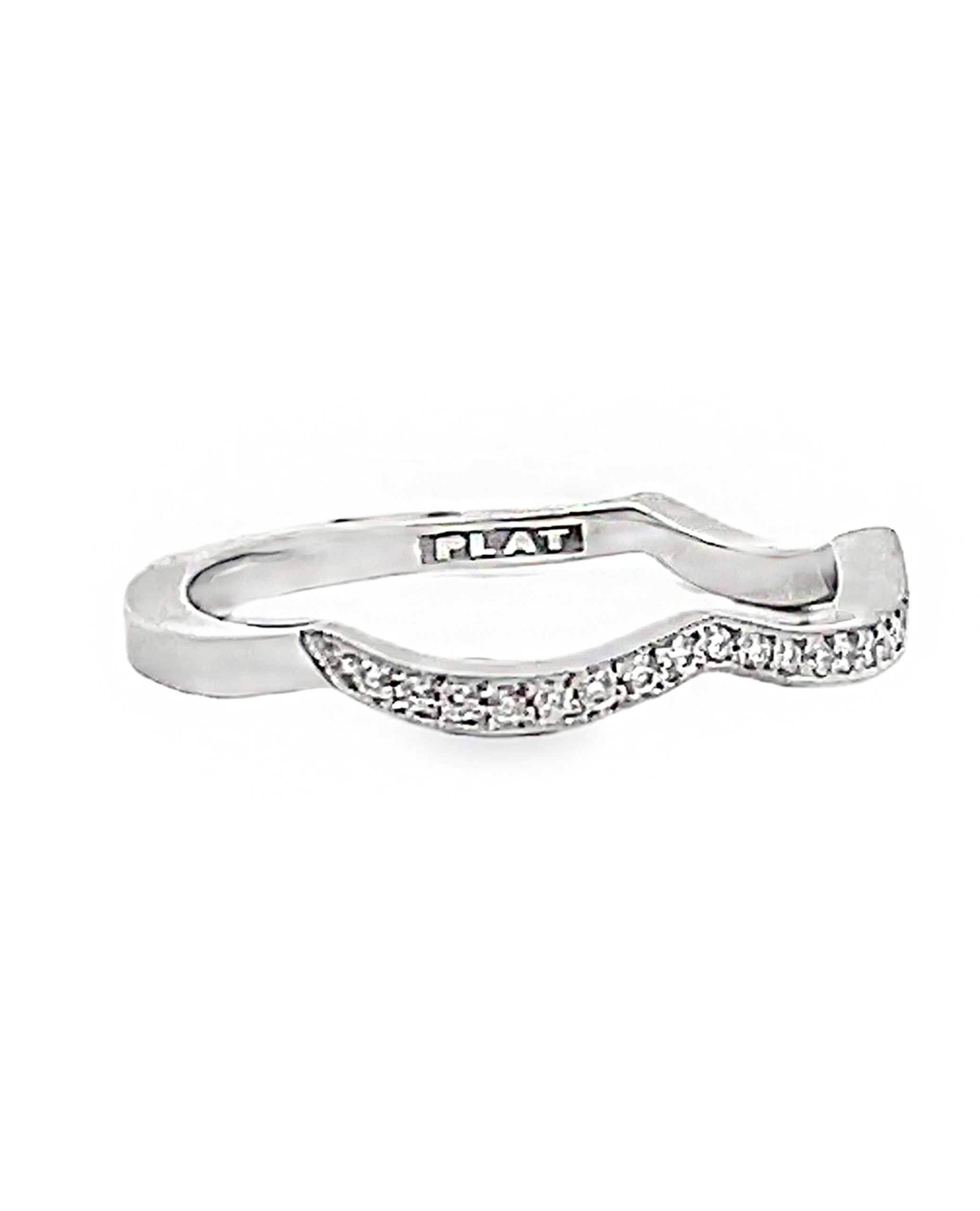 Tacori 2647 MDB Platinum Wedding Band with Diamonds 0.14 Carats