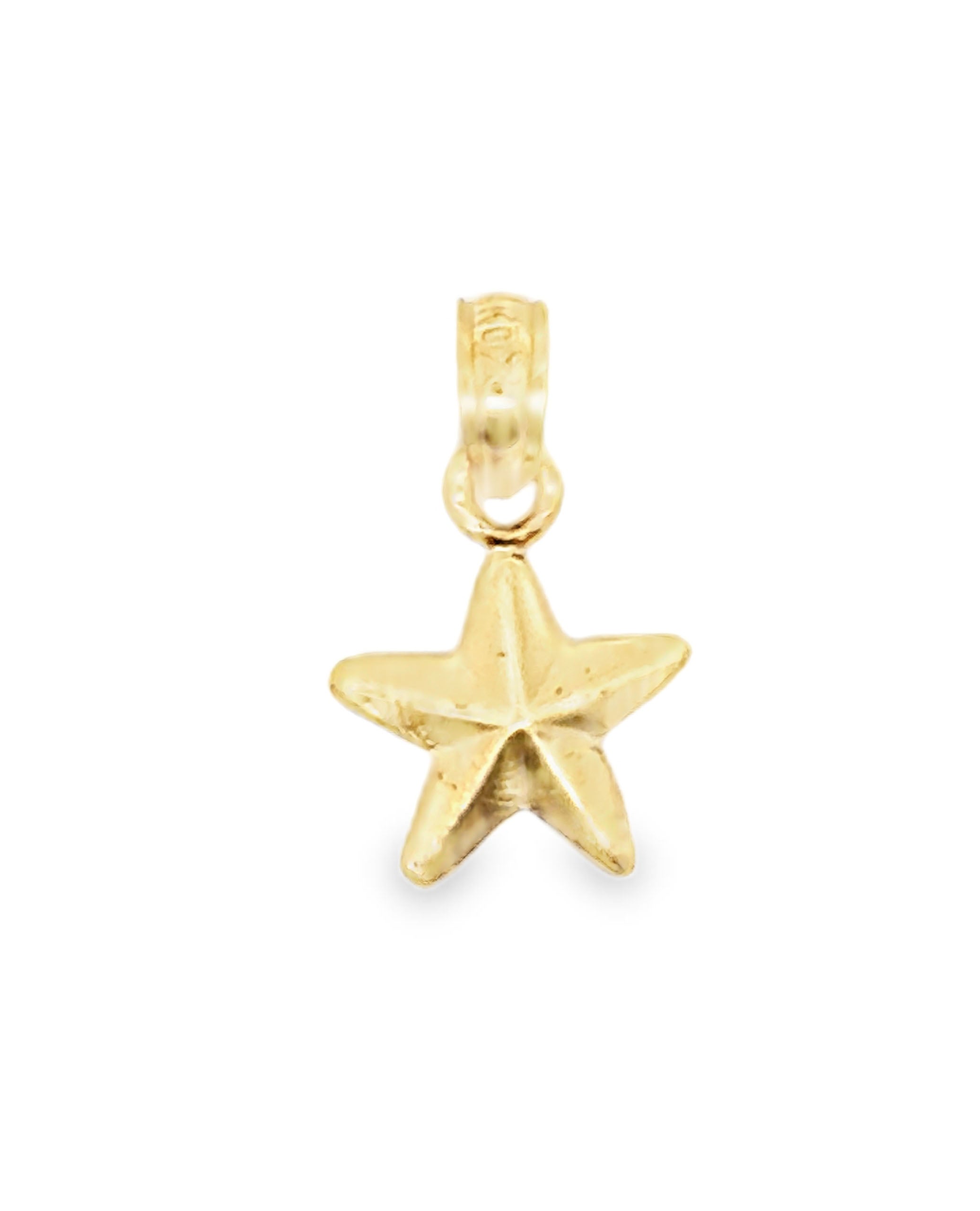 14K Yellow Gold Star Charm