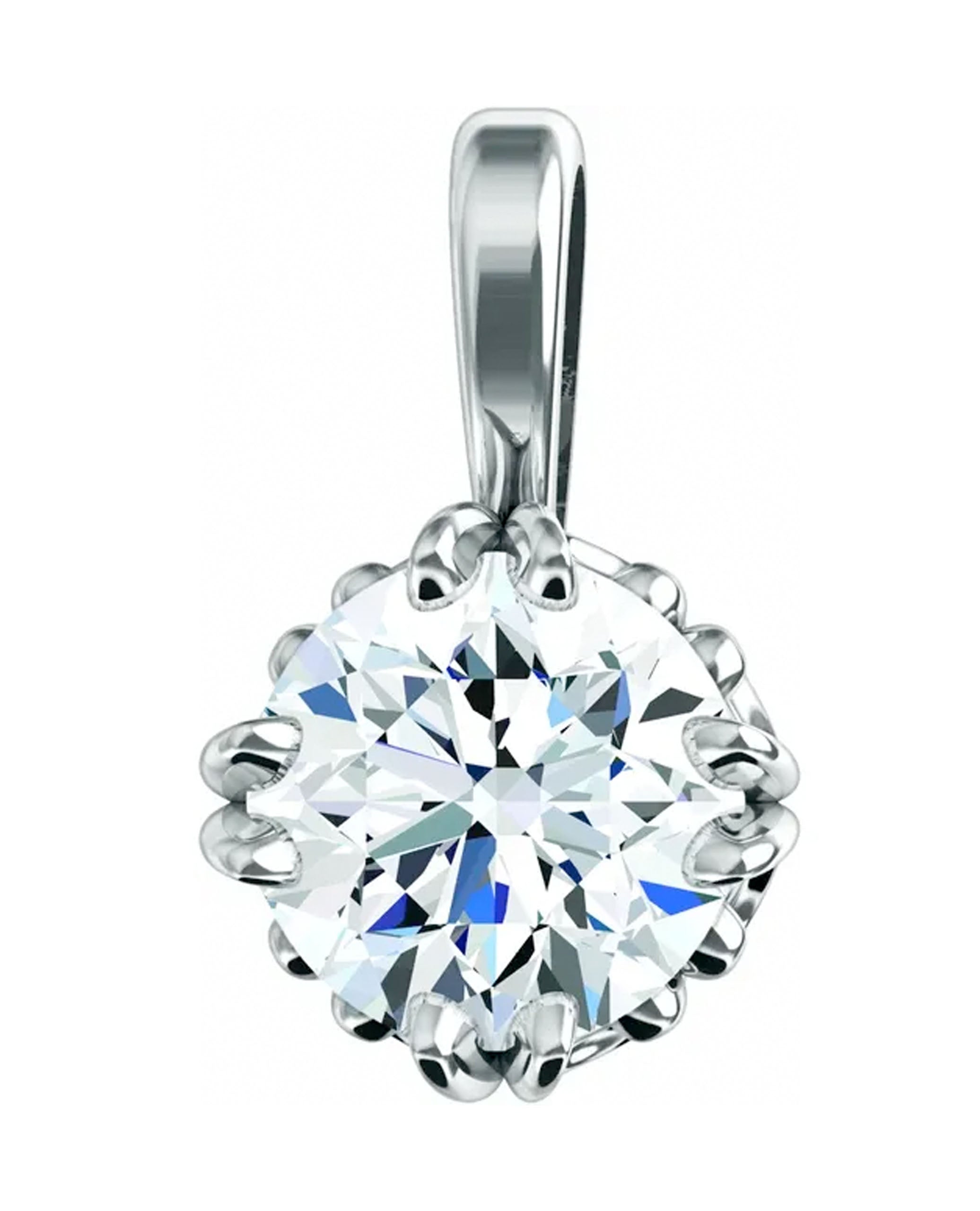 Platinum Scroll Pendant