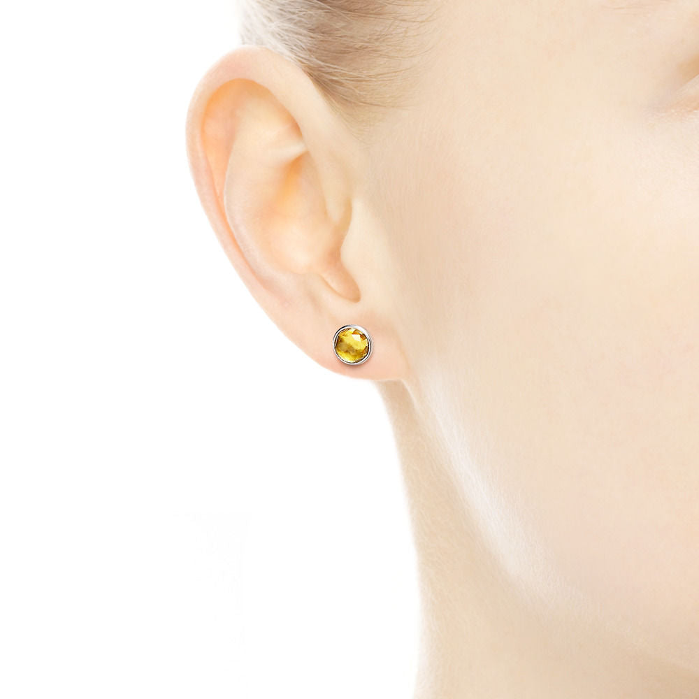 Pandora 290738CI Earrings November Droplets with Citrine with Pushbacks
