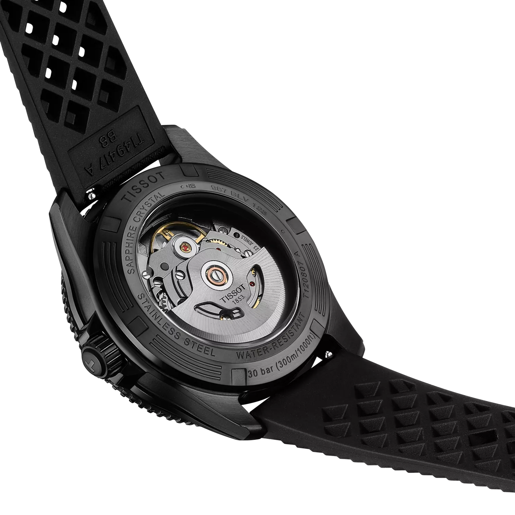 Tissot T120.807.37.041.00 Seastar 1000 Powermatic 80 Watch 40mm with Blue Dial and Black Case