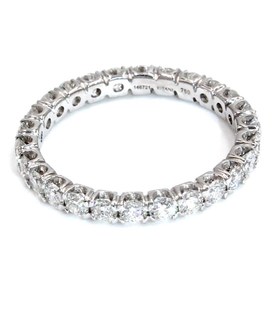 Ritani 32720ARWG 18K Eternity Band with Diamonds 1.30 Carats