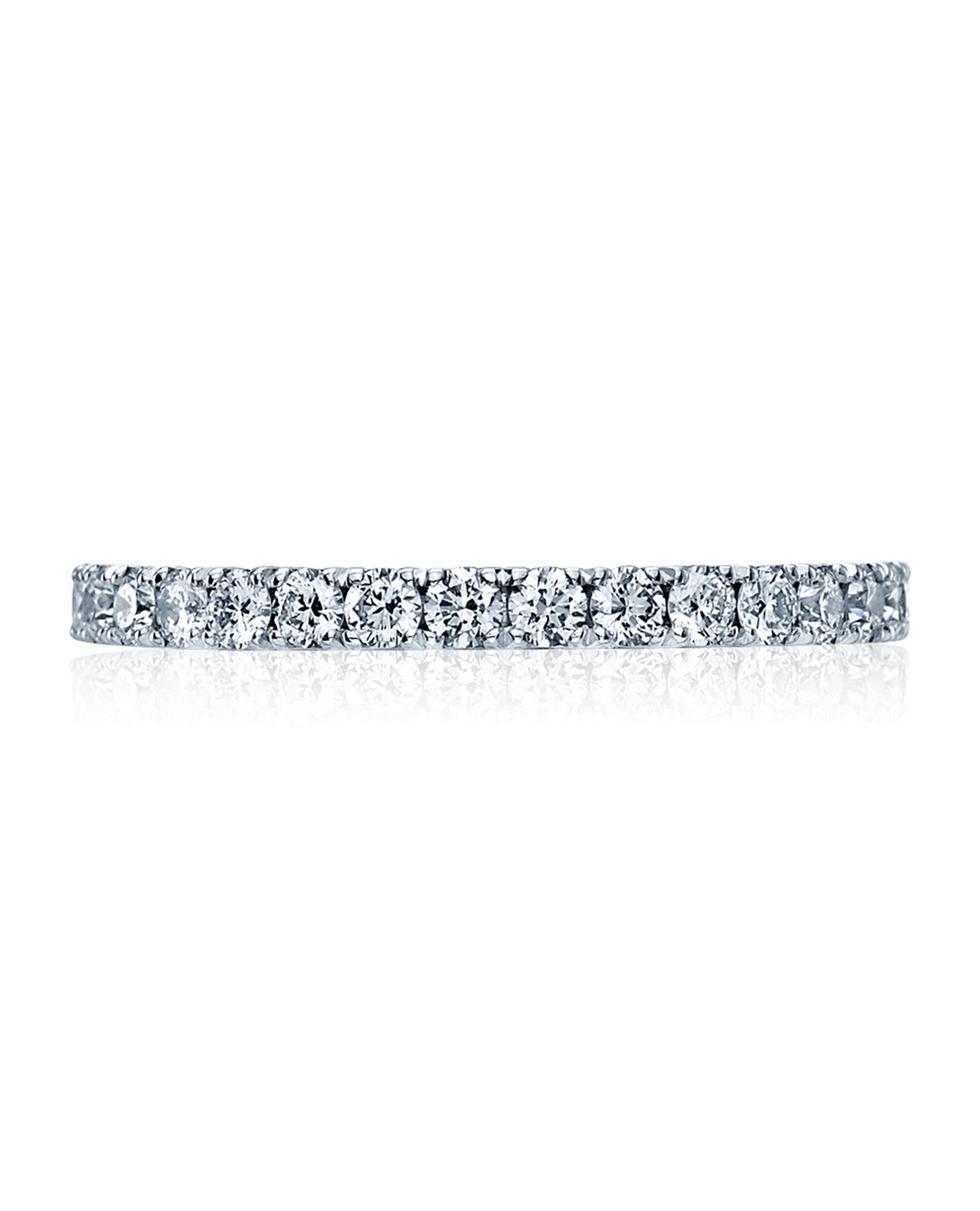 Tacori 33-2.5ET Sculpted Crescent 18K White Gold Eternity Band Size 6.5