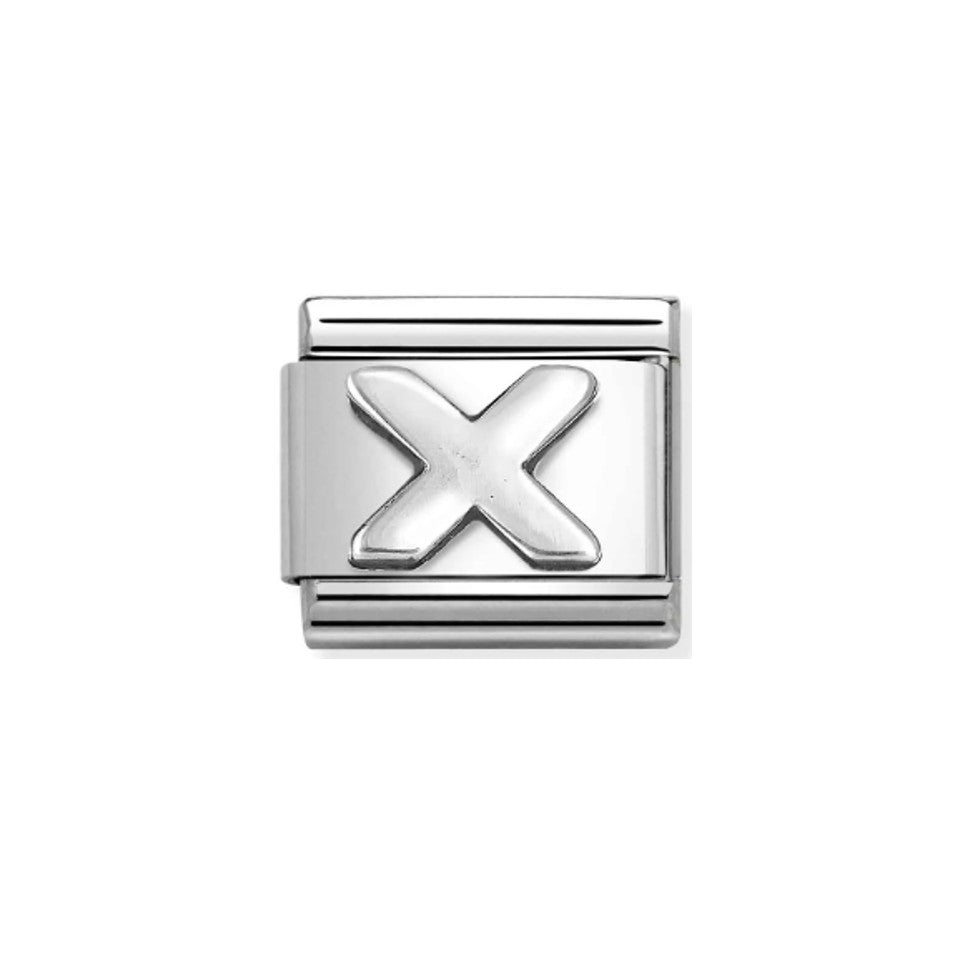 Nomination Composable 330113/24 Silver X Initial