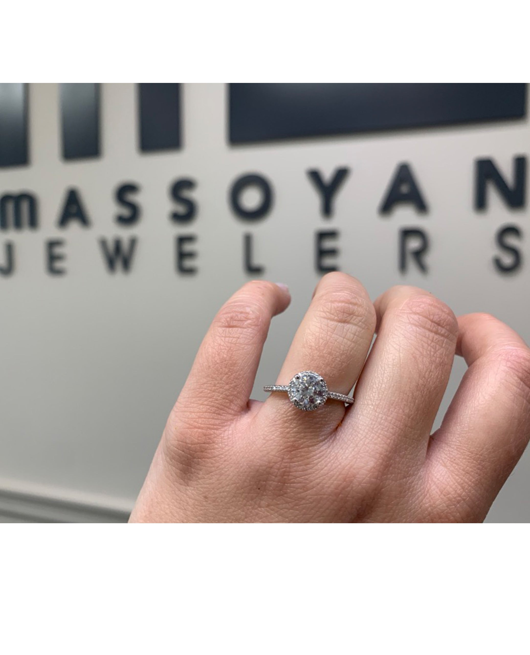 Ritani 1RZ3702 French-Set Halo Engagement Ring Setting