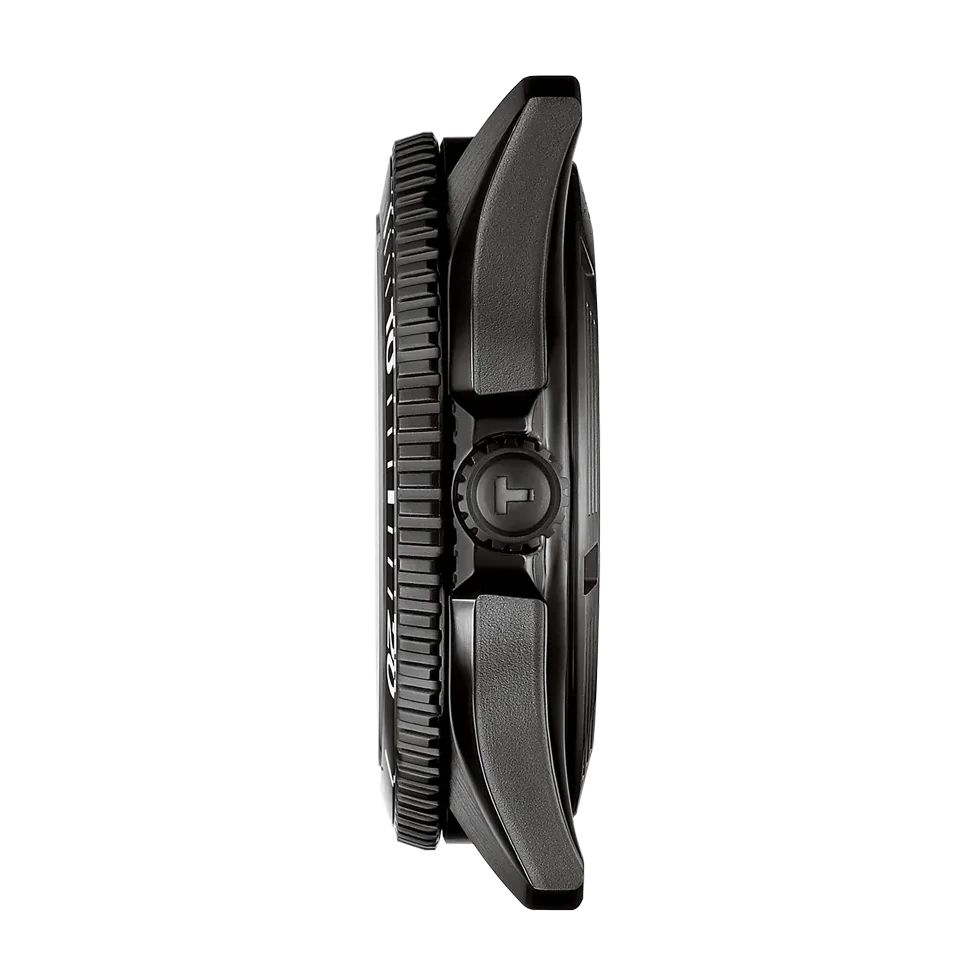 Tissot T120.807.33.051.00 Seastar 1000 Powermatic 80 Stainless Steel 40mm Watch in Black Color