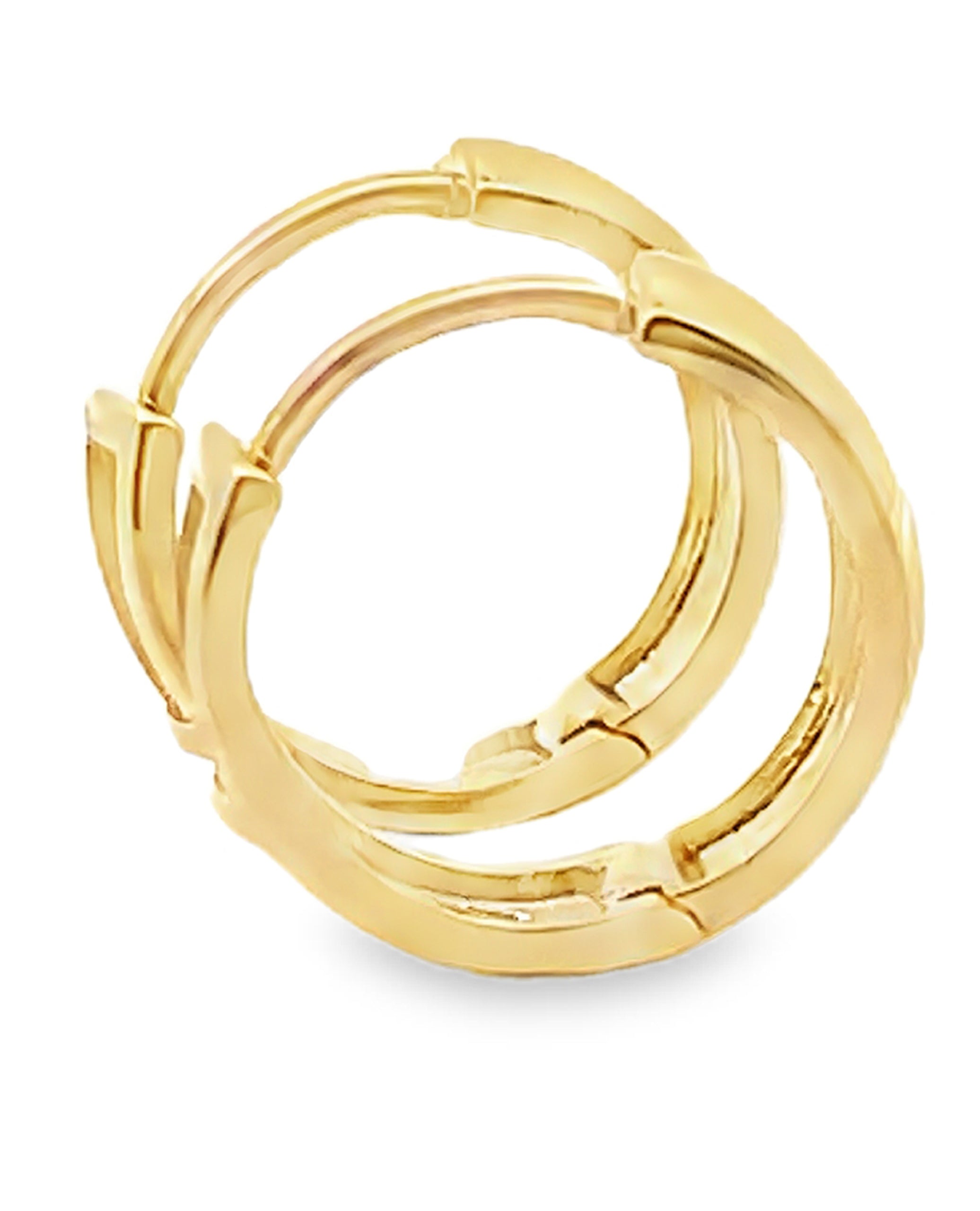 14K Yellow Gold 4.5mm Wide Hoop Earrings