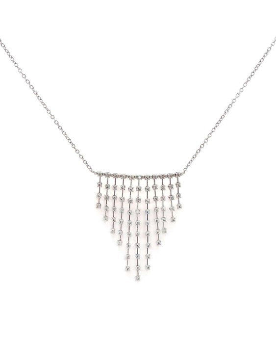 18K White Gold Diamond Recarlo Bib Necklace