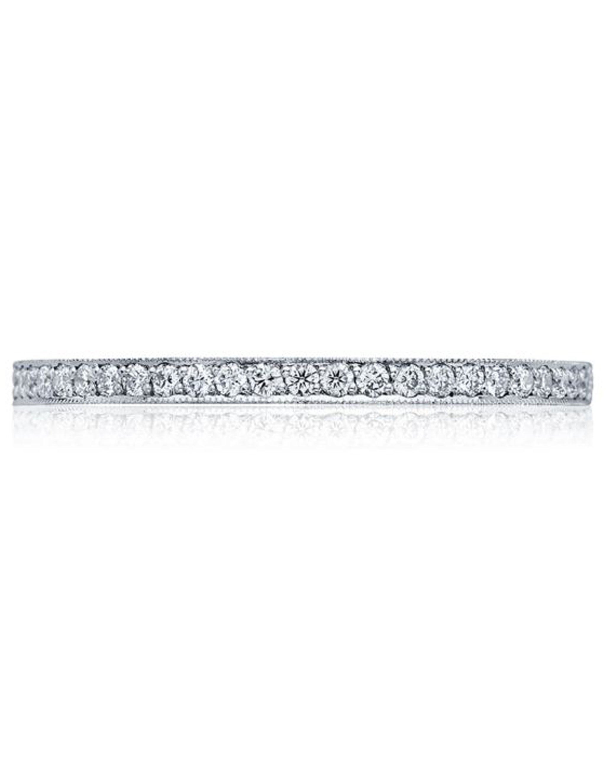 Tacori 41-1.5W 18K White Gold Wedding Band Size 6.5