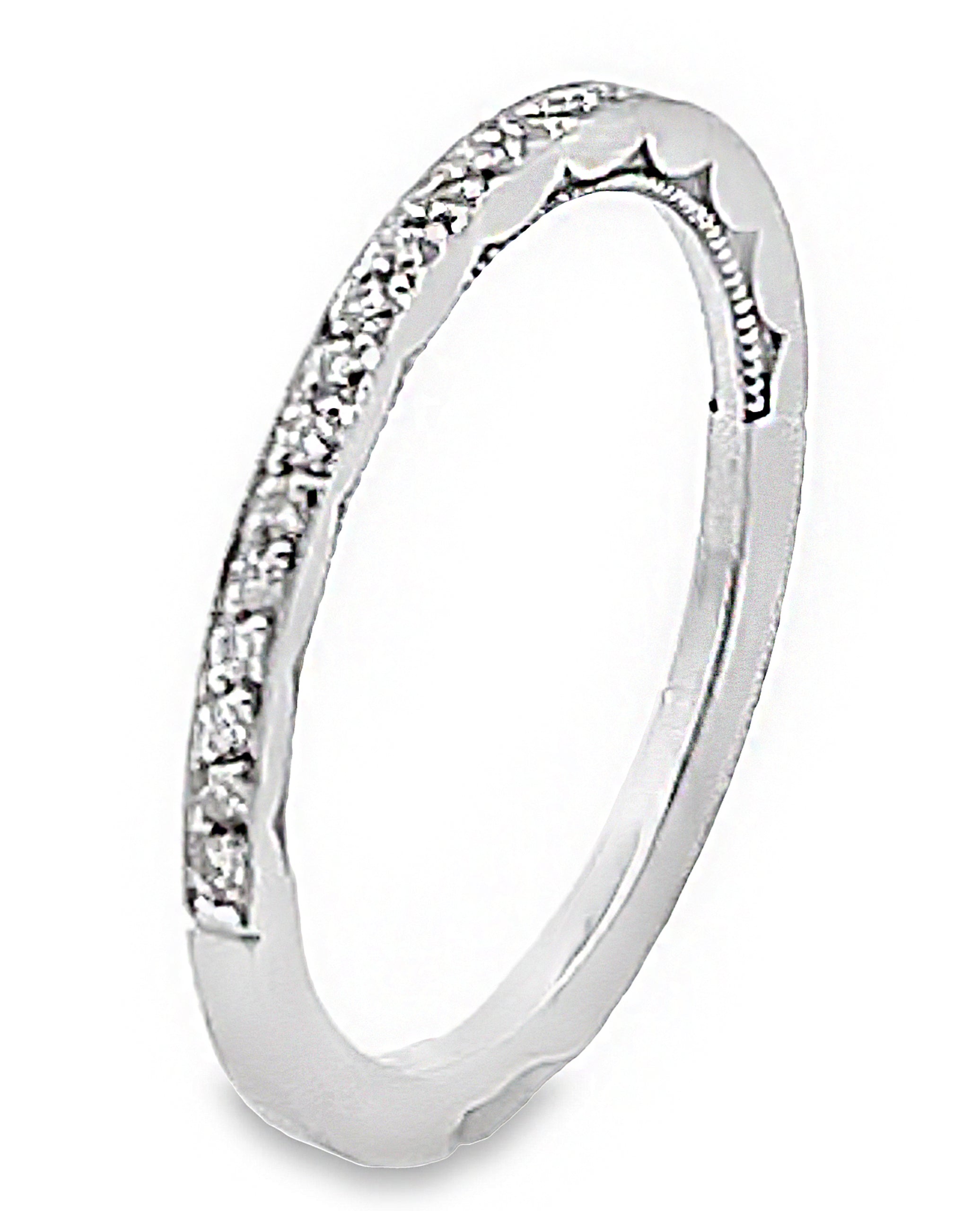 Tacori 41-1.5W 18K White Gold Wedding Band with Diamonds 0.17 Carats