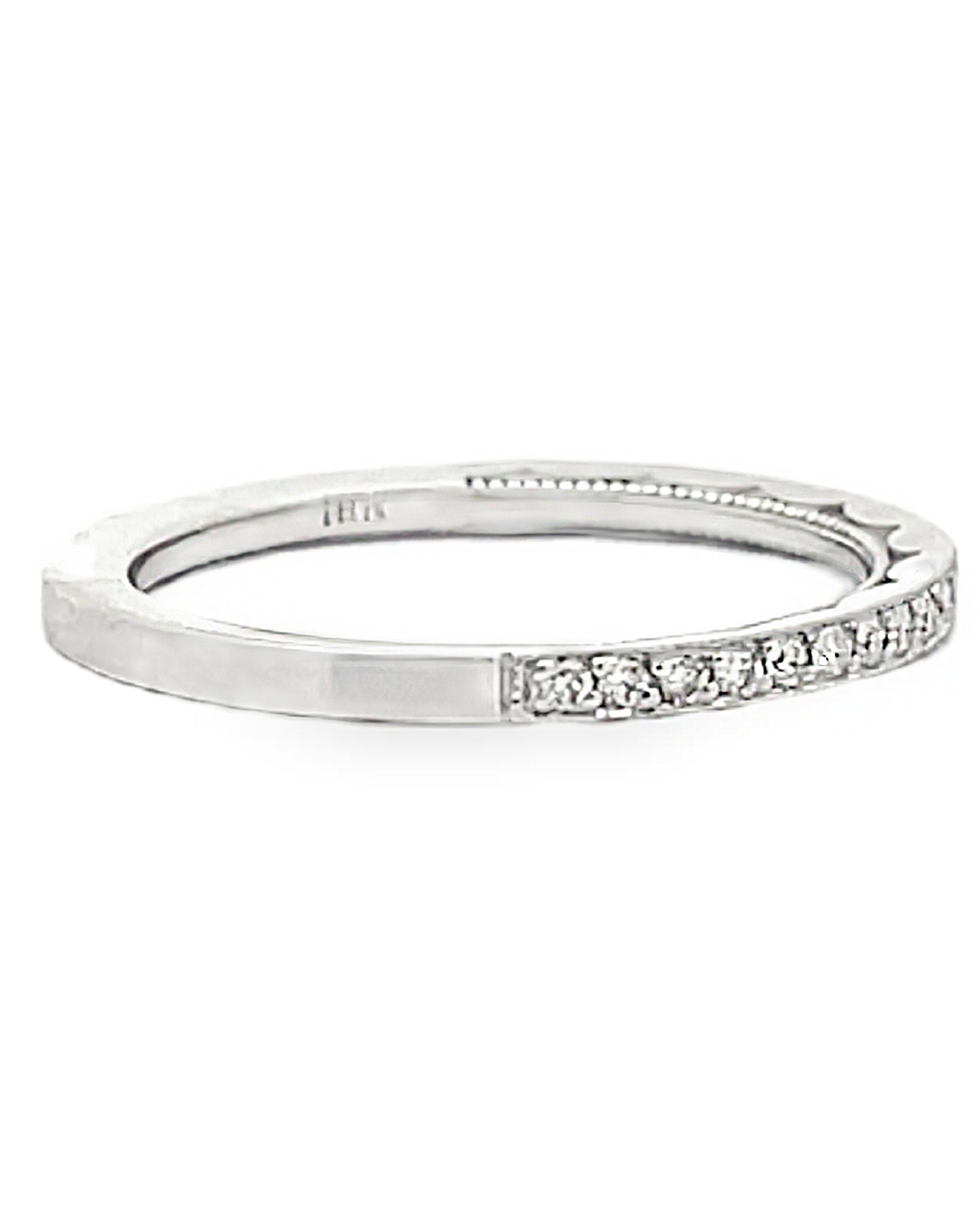 Tacori 41-1.5W 18K White Gold Wedding Band with Diamonds 0.17 Carats